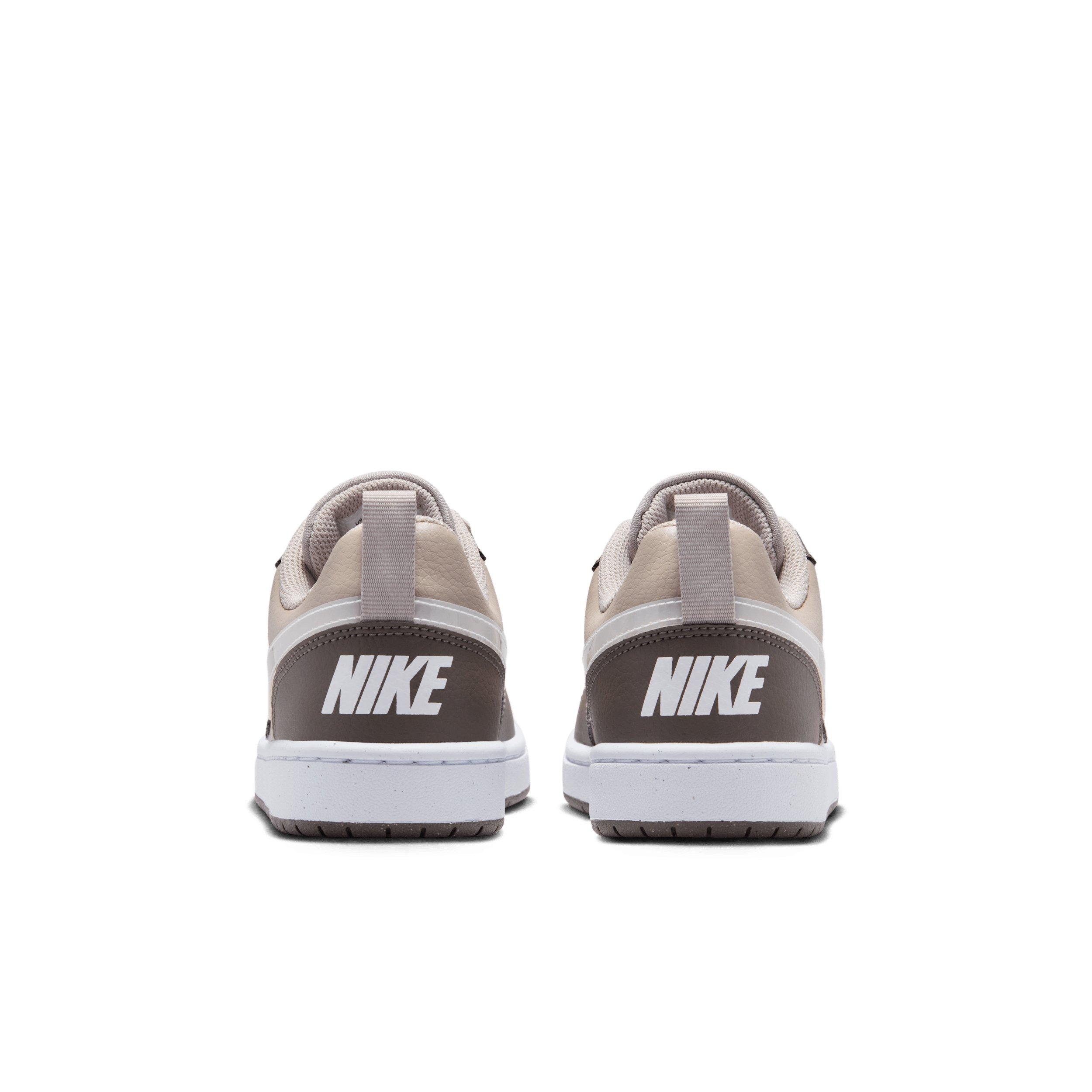 Nike Court Borough Low "Moon Particle/Cave Stone/White/White" Grade School Boys' Shoe - MOON/STONE/WHITE/WHITE