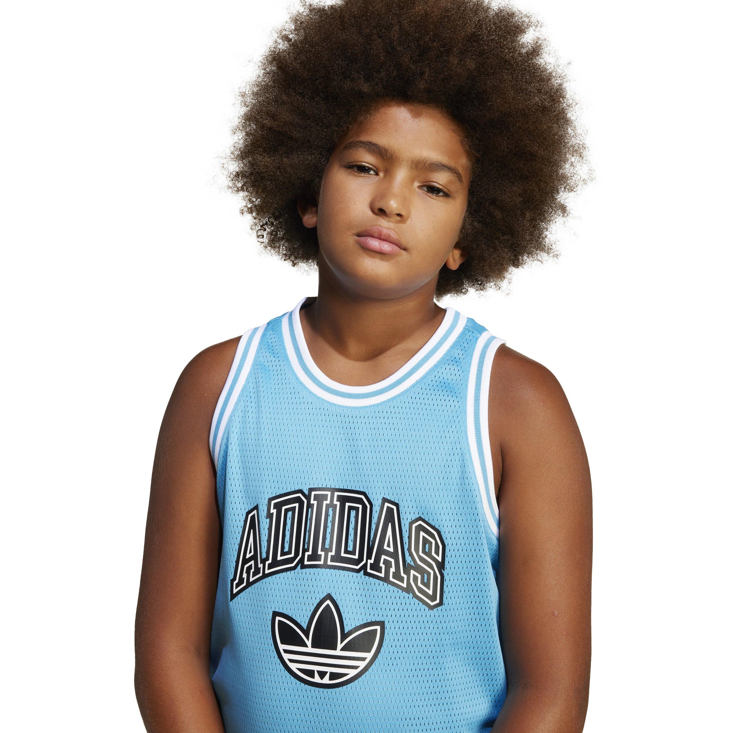 adidas Originals Big Boys' Tank Top - Blue - BLUE Thumbnail View 3