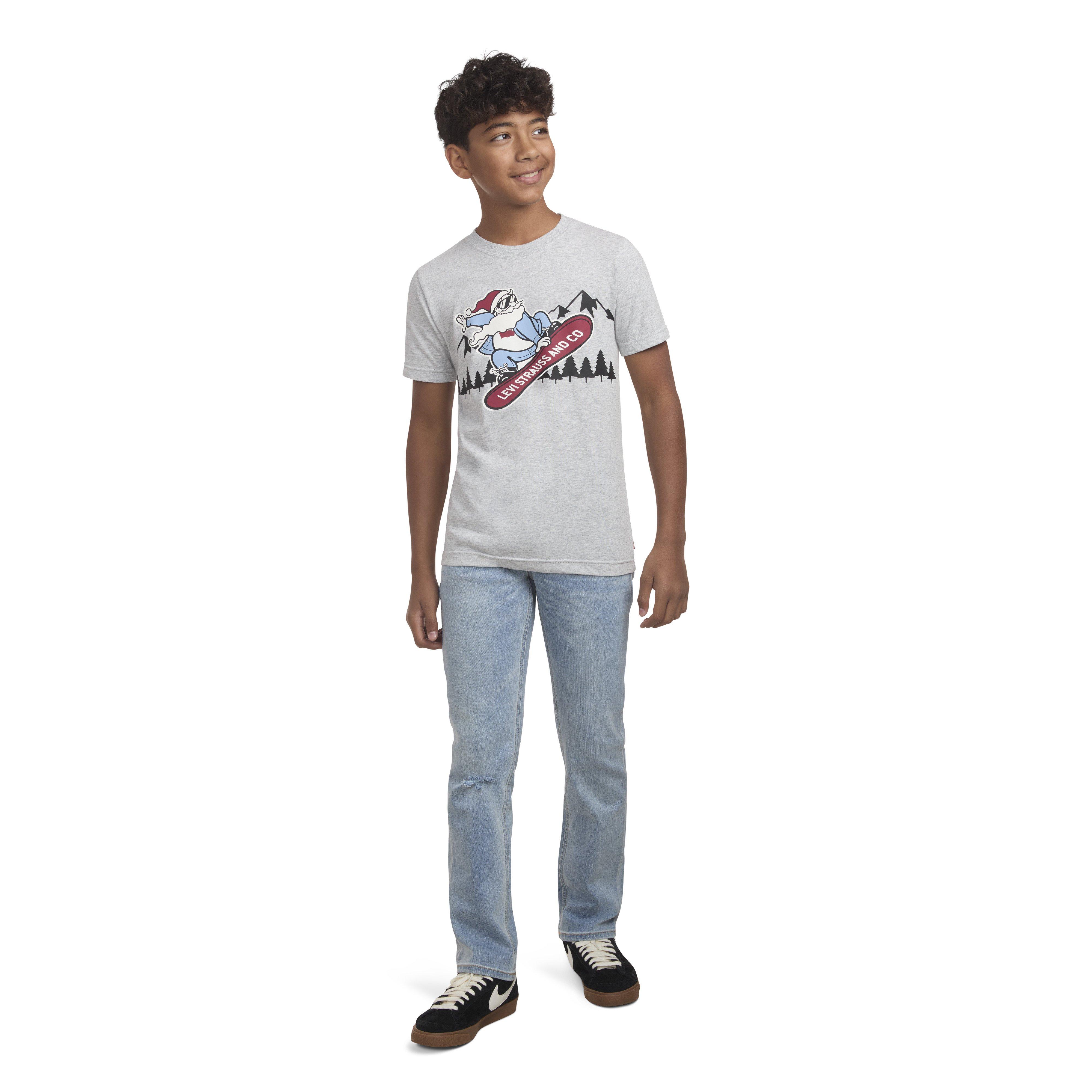 Levi's Big Boys' 511 Eco-Soft Performance Slim Fit Lt Wash Denim Straight Jeans - Lt Blue - LT BLUE Thumbnail View 6