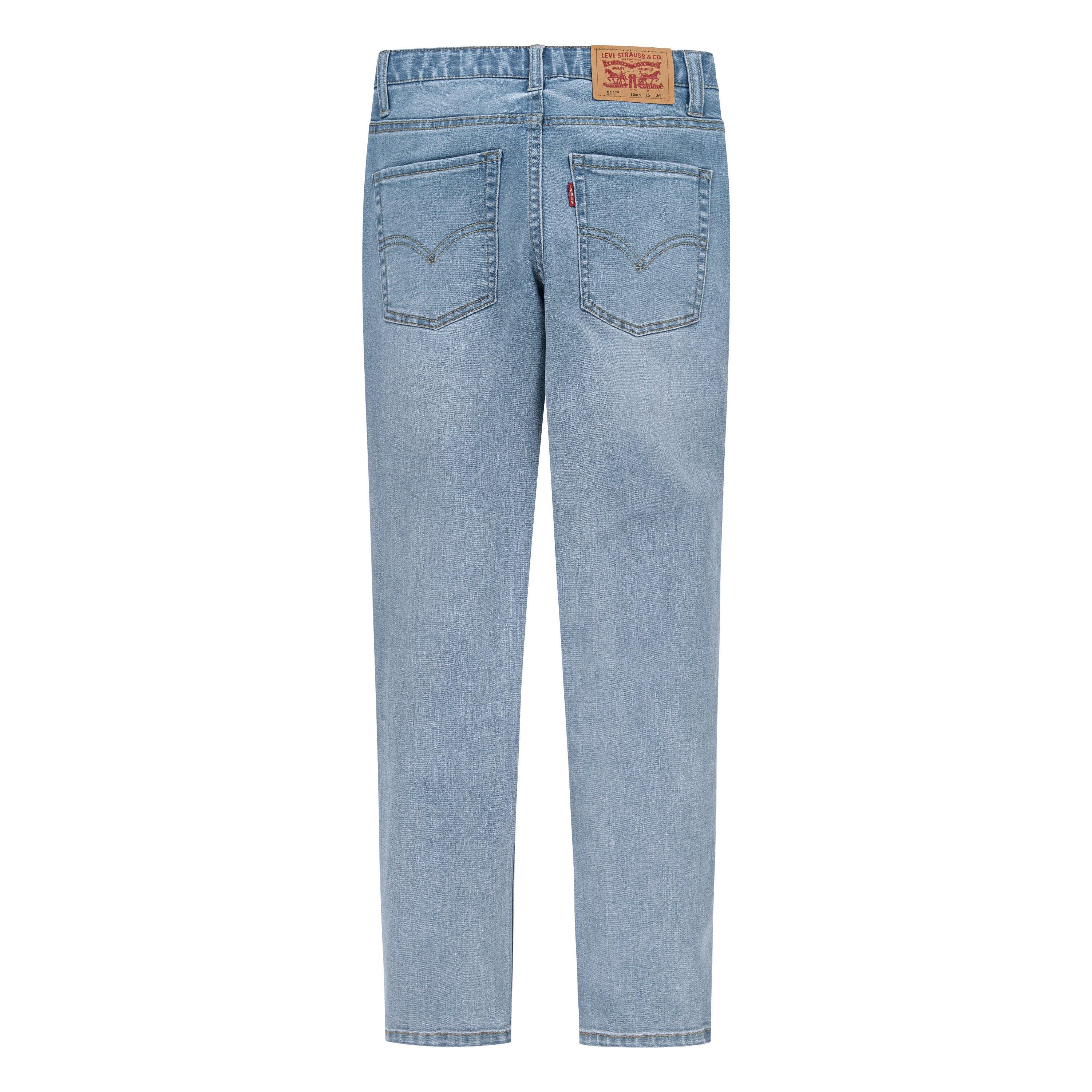 Levi's Big Boys' 511 Eco-Soft Performance Slim Fit Lt Wash Denim Straight Jeans - Lt Blue - LT BLUE Thumbnail View 2