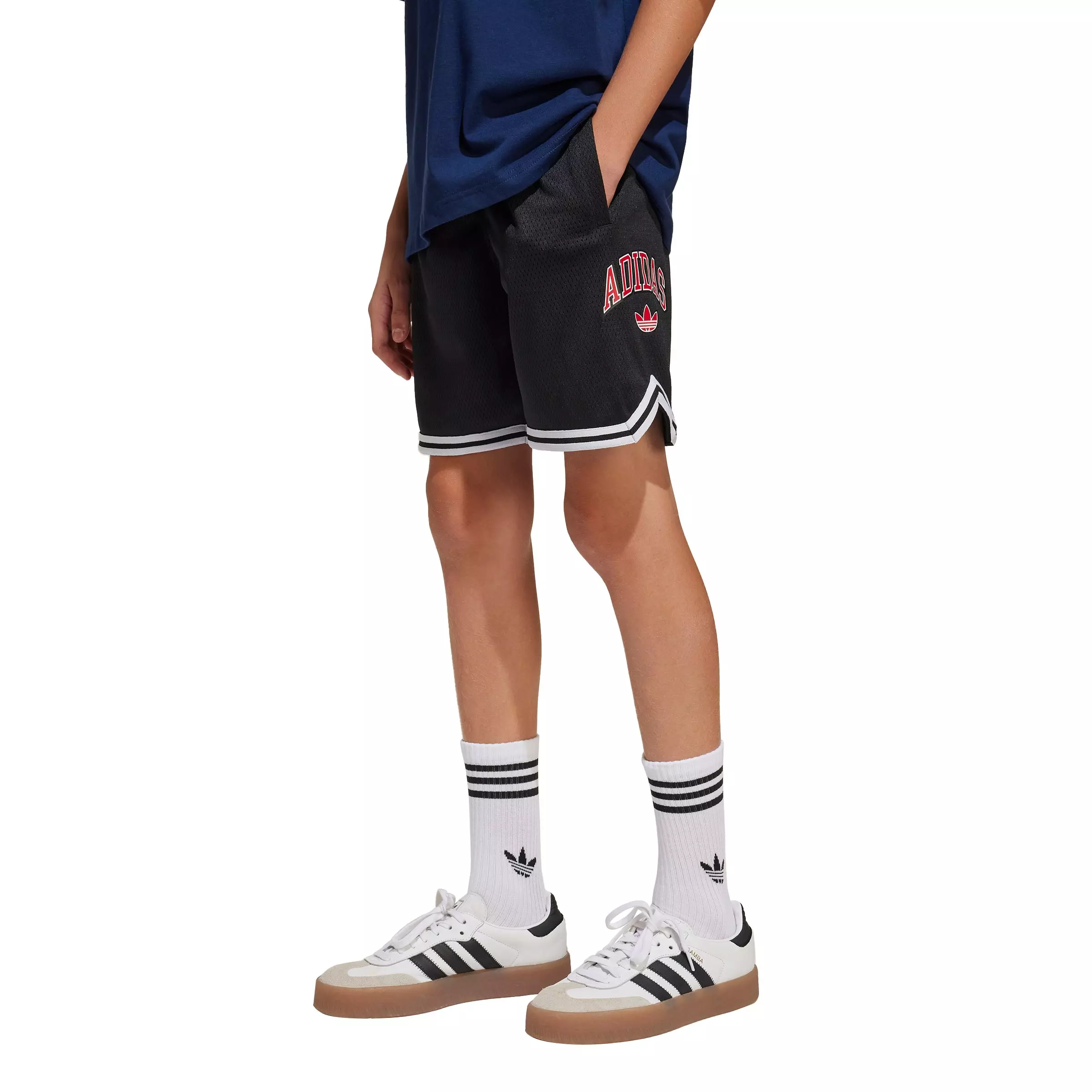 adidas Originals Big Boys' Basketball-Inspired Shorts - Black - BLACK