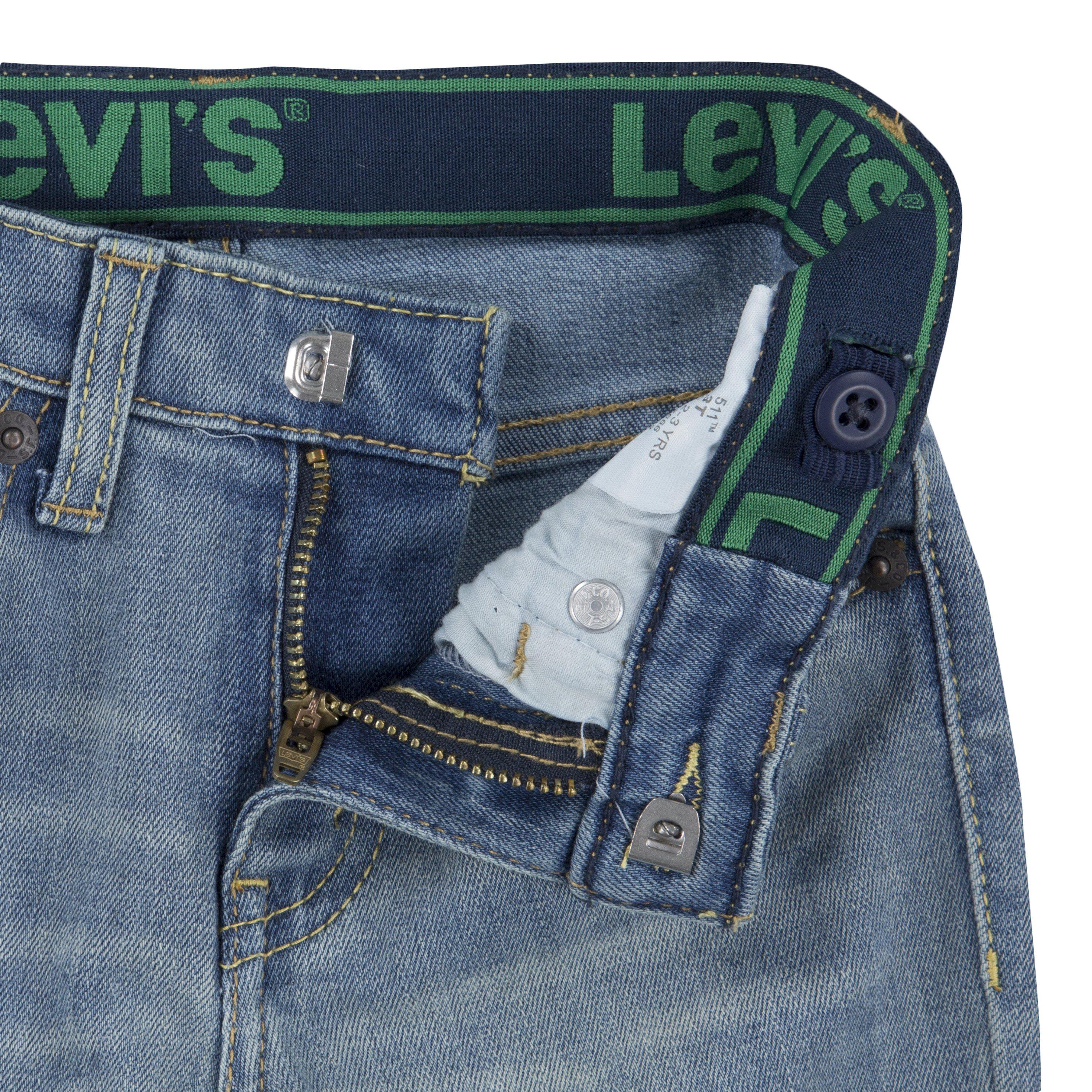 Levi's 511 Eco-Soft Performance Slim Fit Med Wash Toddler Boys' Dodger Blue Denim Jeans - DODGER BLUE Thumbnail View 3