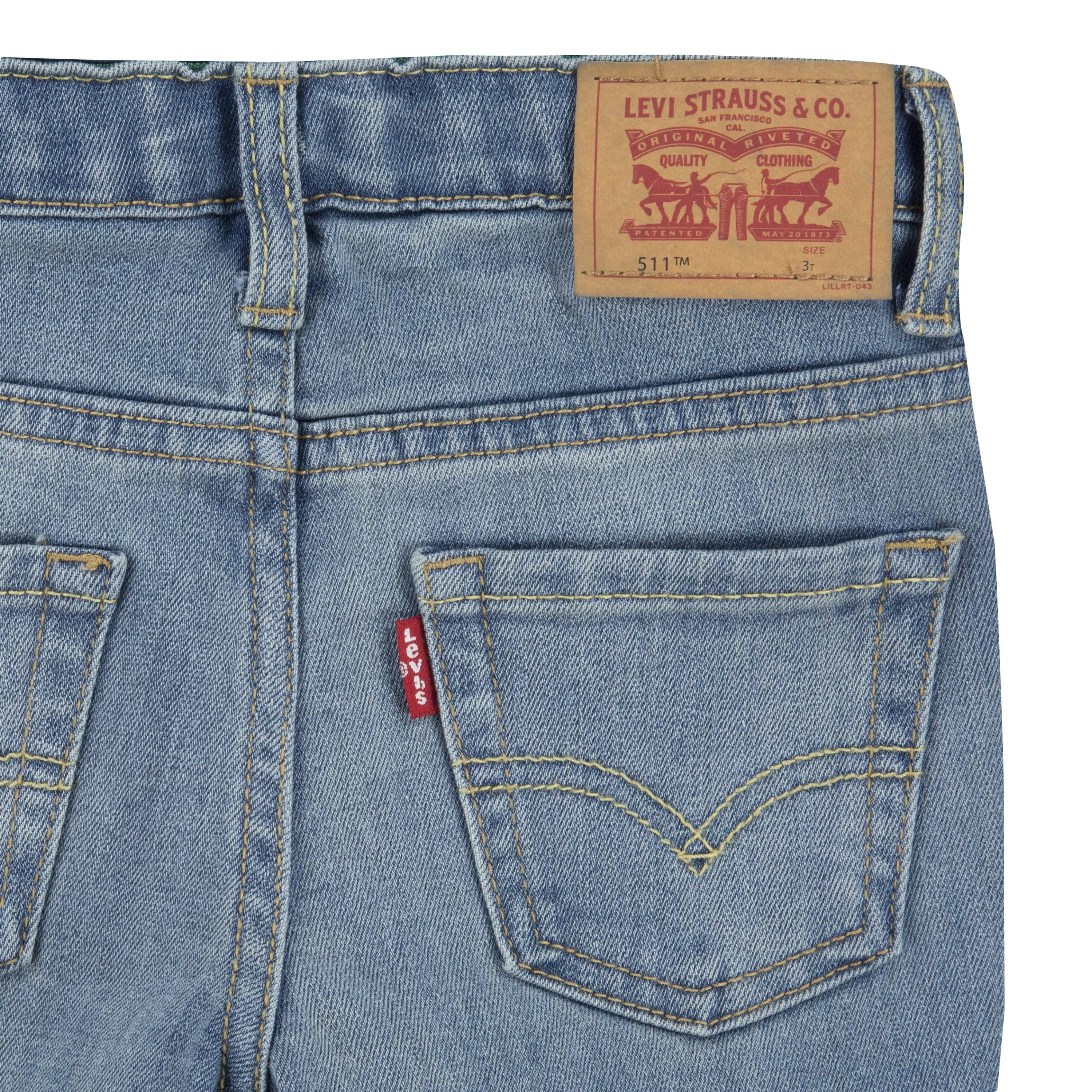 Levi's 511 Eco-Soft Performance Slim Fit Med Wash Toddler Boys' Dodger Blue Denim Jeans - DODGER BLUE