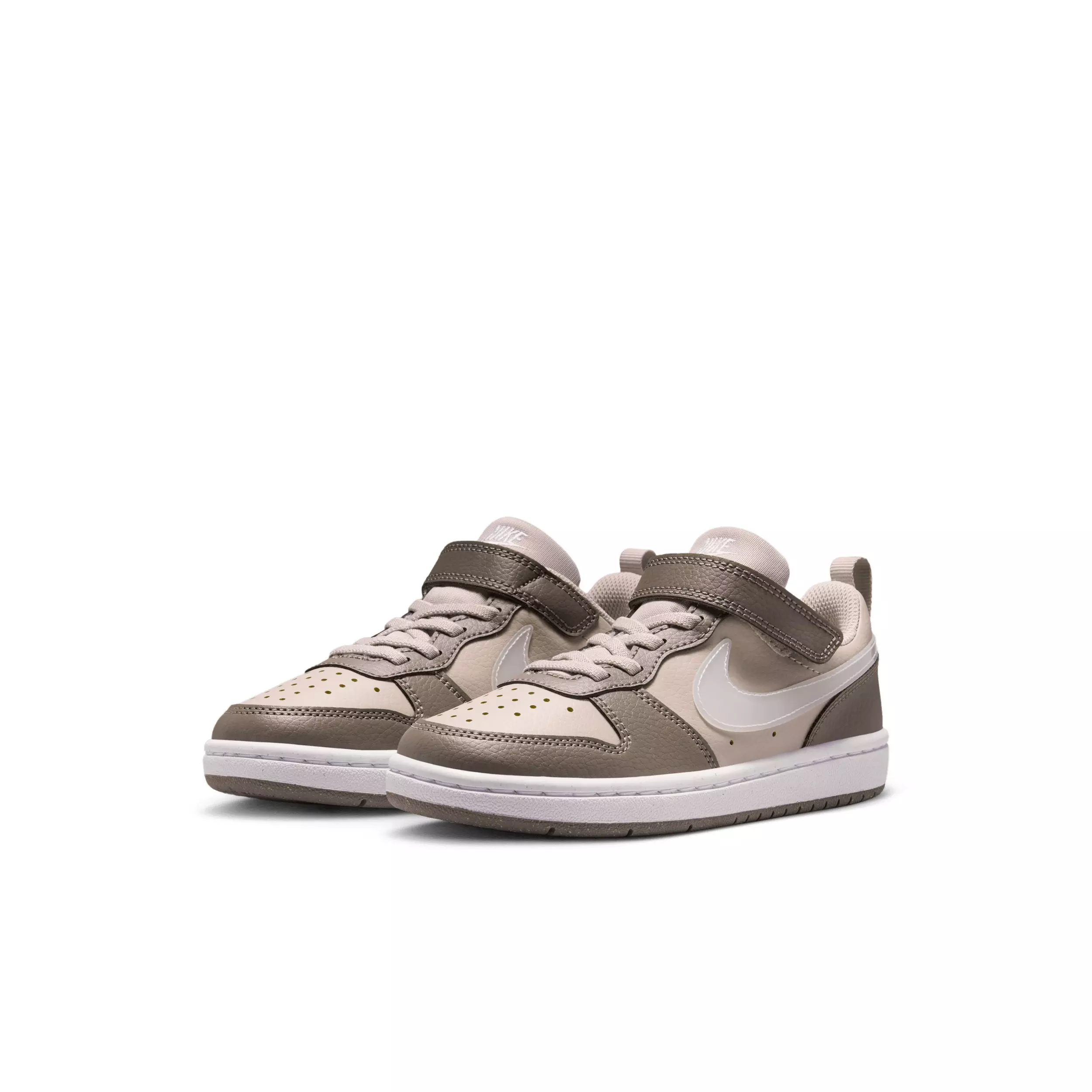 Nike Court Borough Low "Moon Particle/Cave Stone/White/White" Preschool Boys' Shoe - MOON/STONE/WHITE/WHITE
