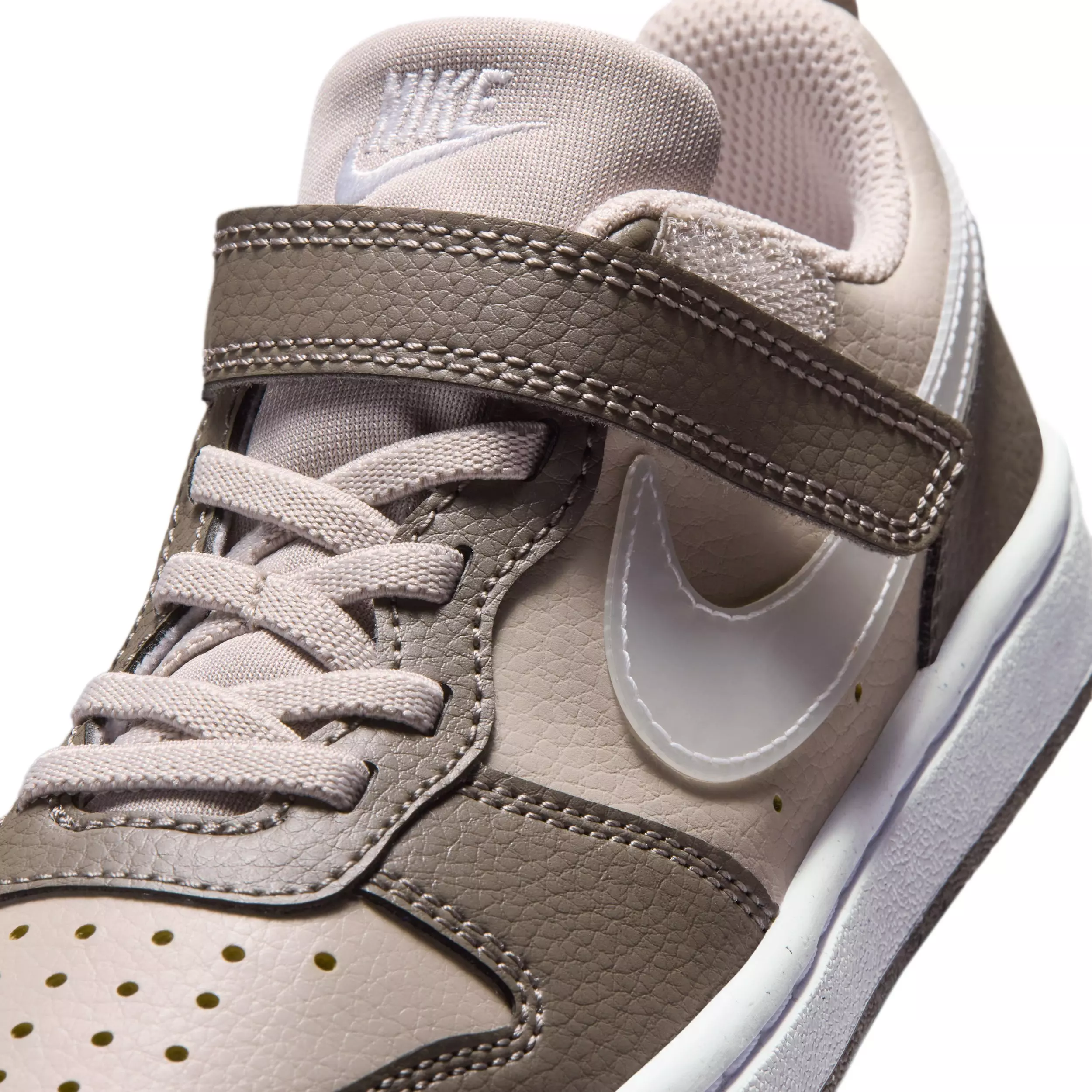 Nike Court Borough Low "Moon Particle/Cave Stone/White/White" Preschool Boys' Shoe - MOON/STONE/WHITE/WHITE