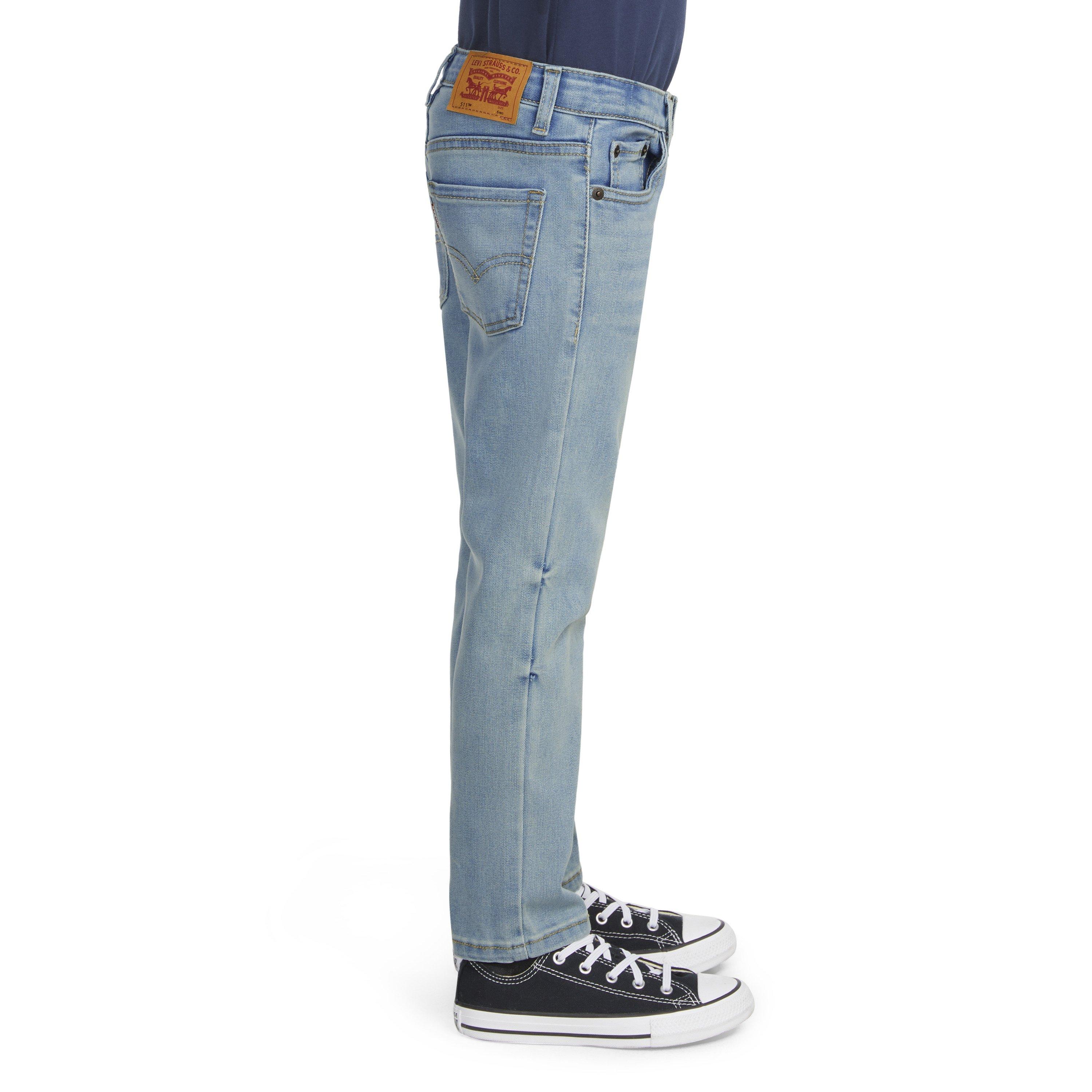 Levi's 511 Eco-Soft Performance Slim Fit Med Wash Little Boys' Dodger Blue Denim Jeans - DODGER BLUE Thumbnail View 3