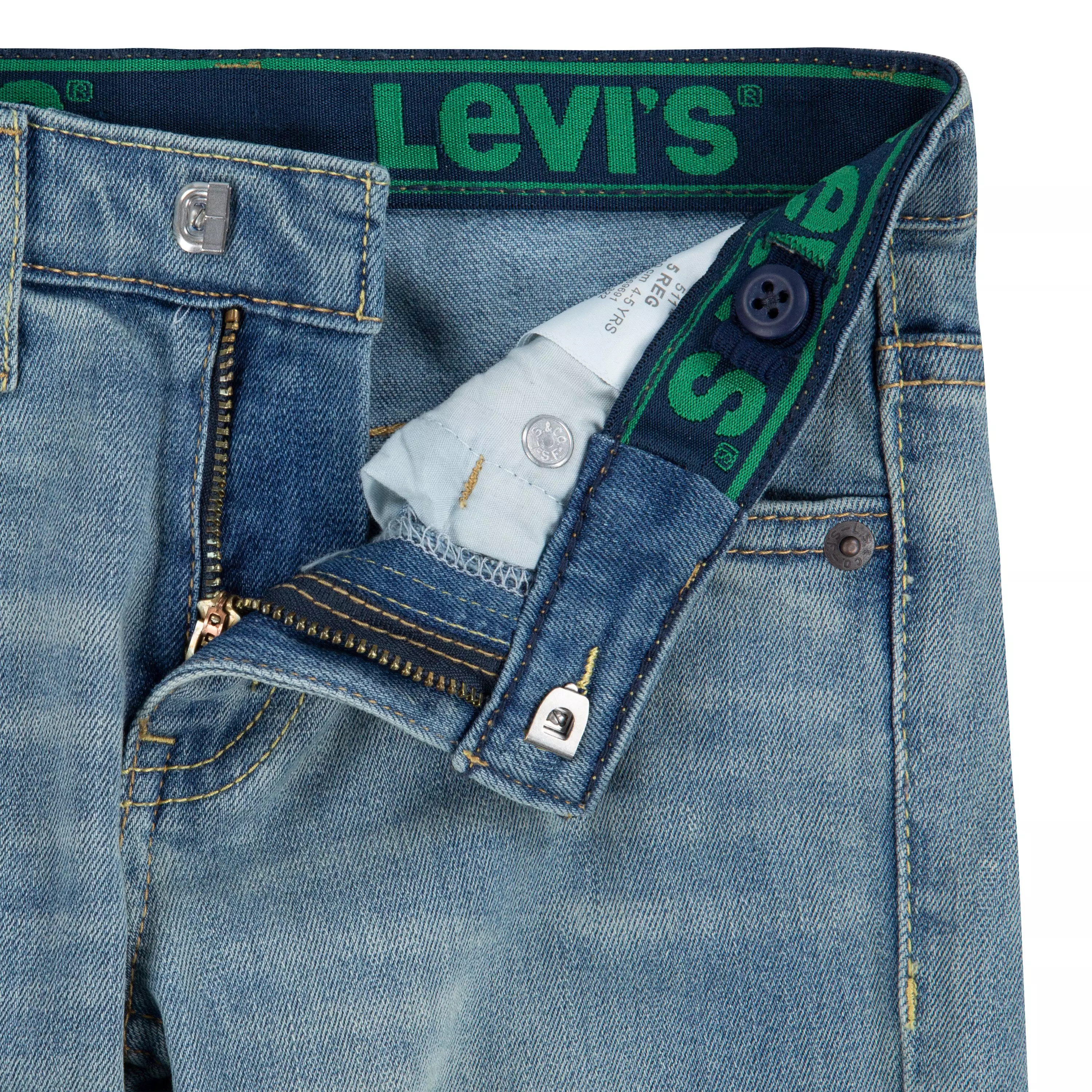 Levi's 511 Eco-Soft Performance Slim Fit Med Wash Little Boys' Dodger Blue Denim Jeans - DODGER BLUE