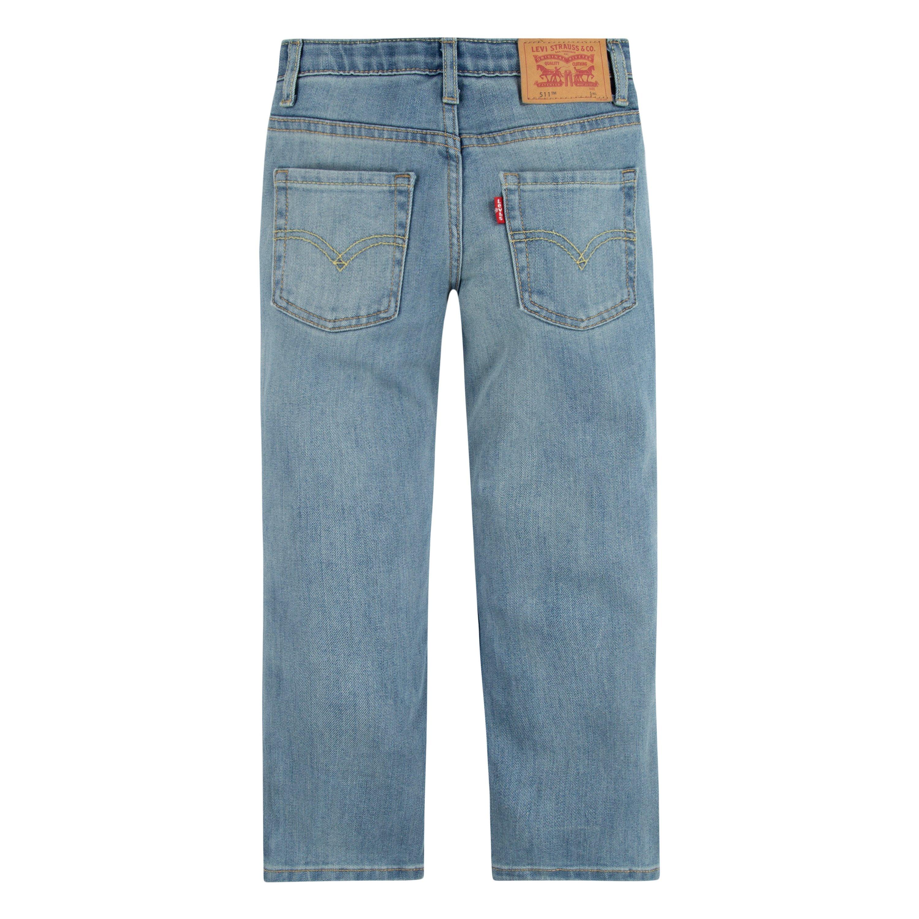 Levi's 511 Eco-Soft Performance Slim Fit Med Wash Little Boys' Dodger Blue Denim Jeans - DODGER BLUE Thumbnail View 9