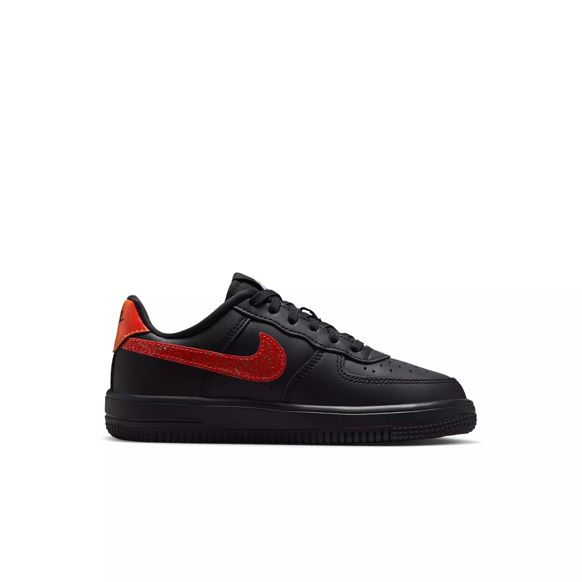 Nike Force 1 Low "Black/Laser Orange/Picante Red/Action Grape" Preschool Boys' Shoe - BLACK/ORANGE/RED/GRAPE