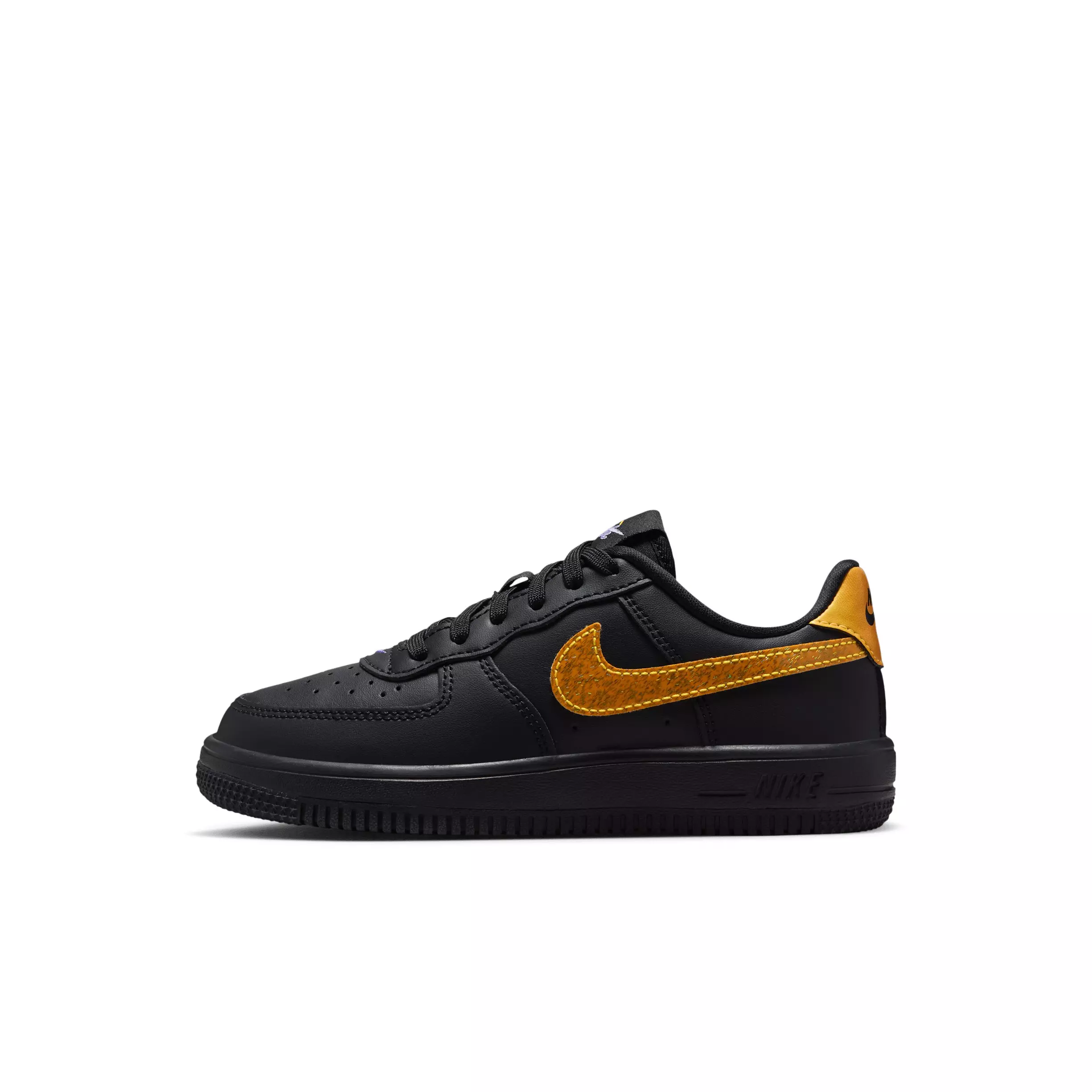 Nike Force 1 Low "Black/Laser Orange/Picante Red/Action Grape" Preschool Boys' Shoe - BLACK/ORANGE/RED/GRAPE