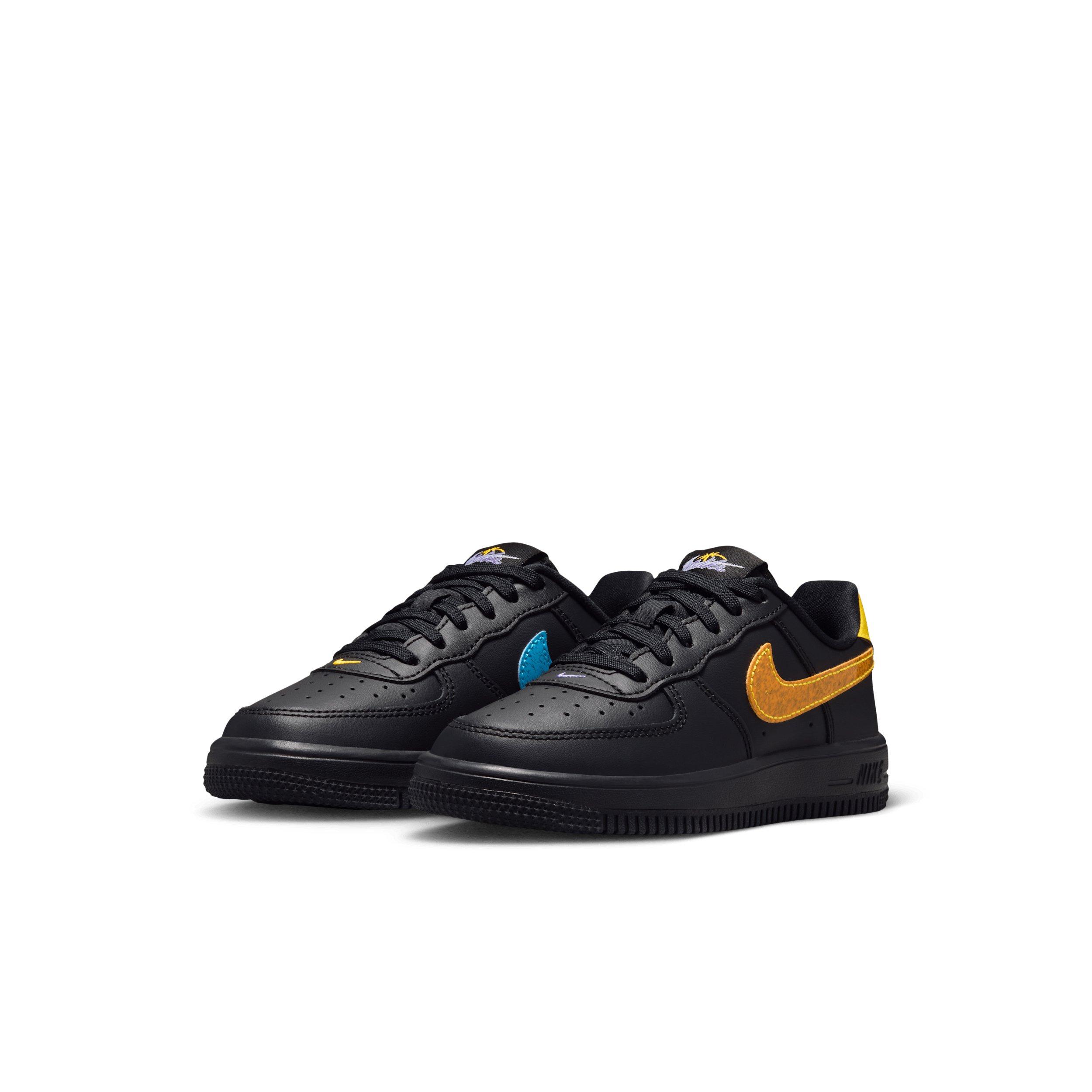 Nike Force 1 Low Preschool Boys' "Black/Laser Orange/Picante Red/Action Grape" Shoe