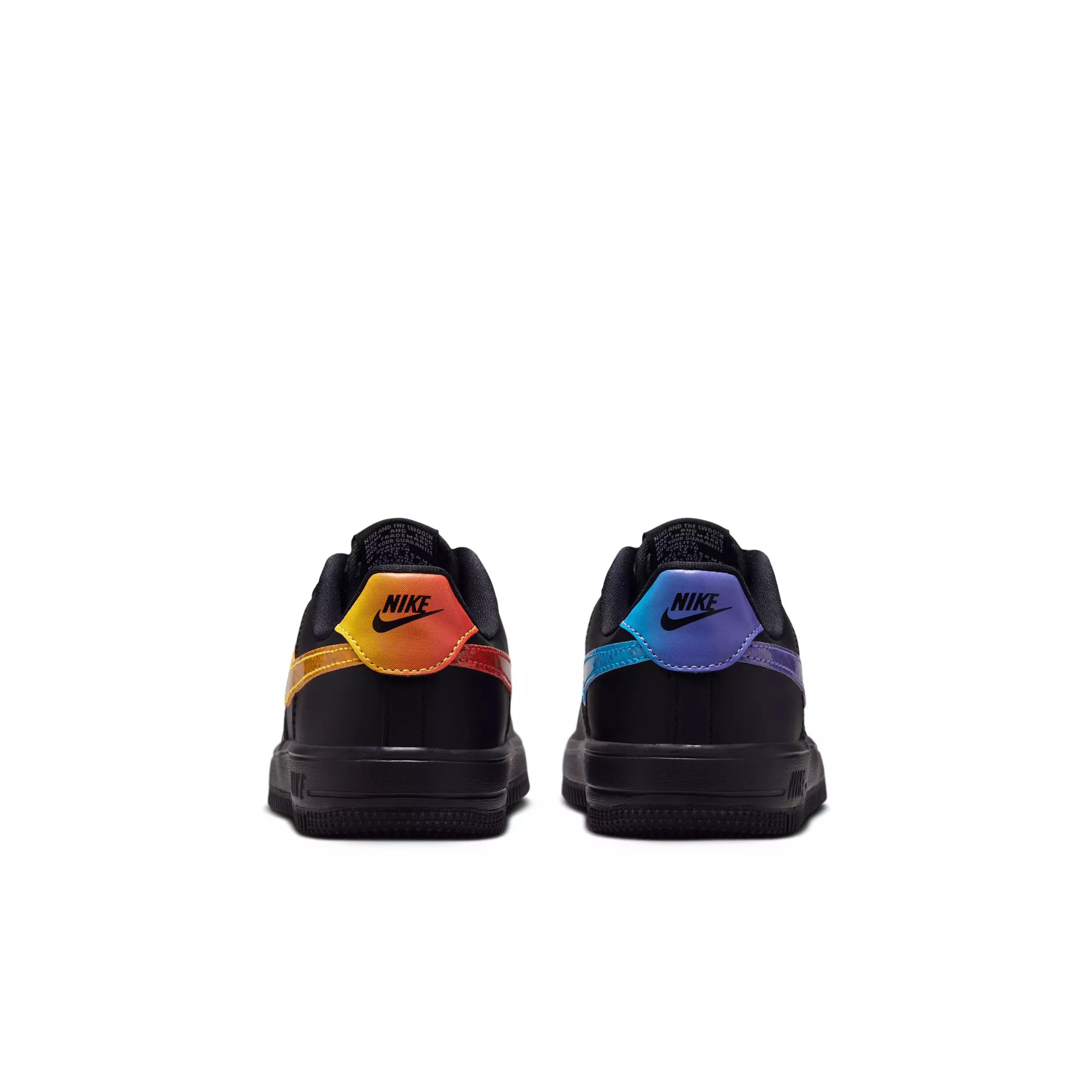 Nike Force 1 Low "Black/Laser Orange/Picante Red/Action Grape" Preschool Boys' Shoe - BLACK/ORANGE/RED/GRAPE