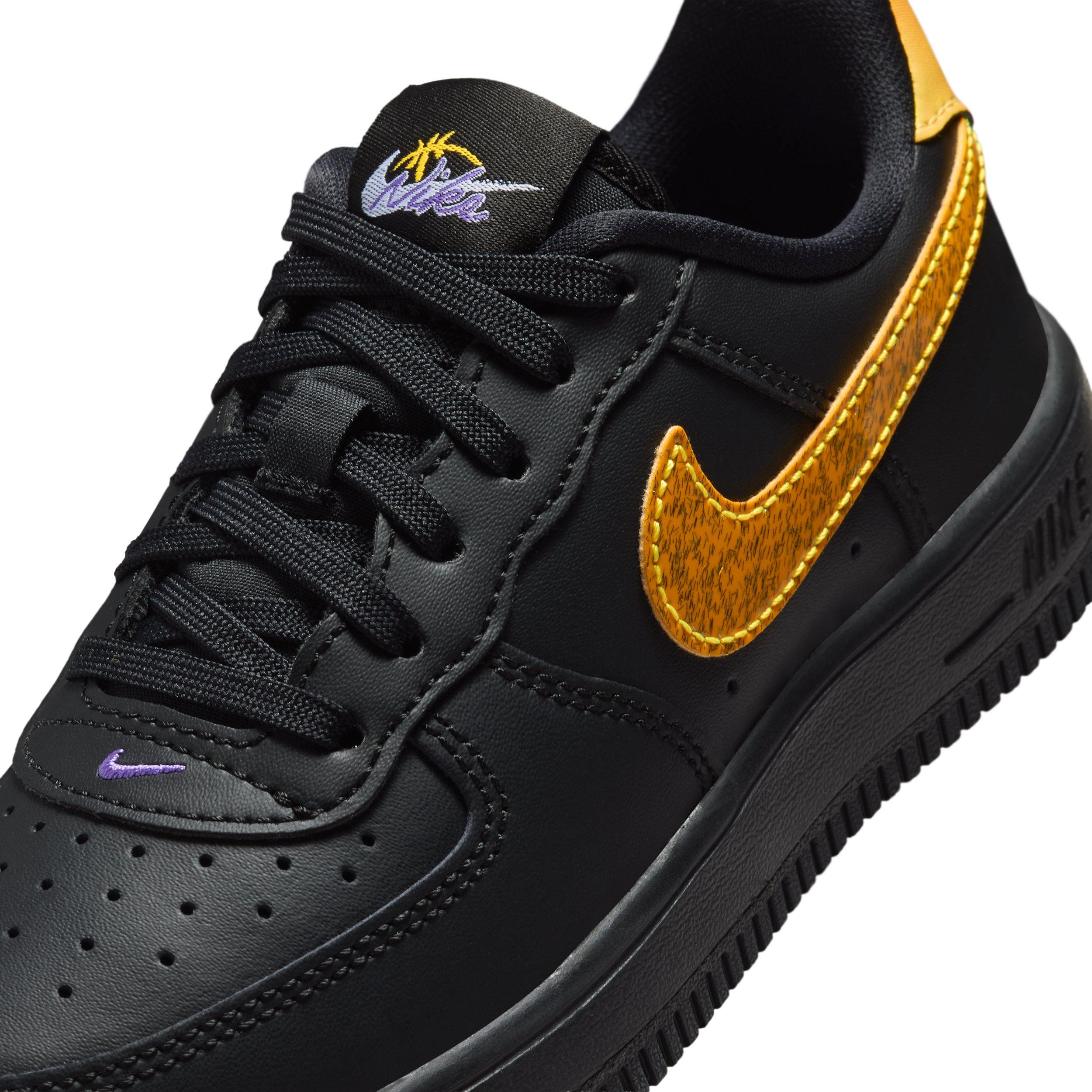 Nike Force 1 Low Preschool Boys' "Black/Laser Orange/Picante Red/Action Grape" Shoe