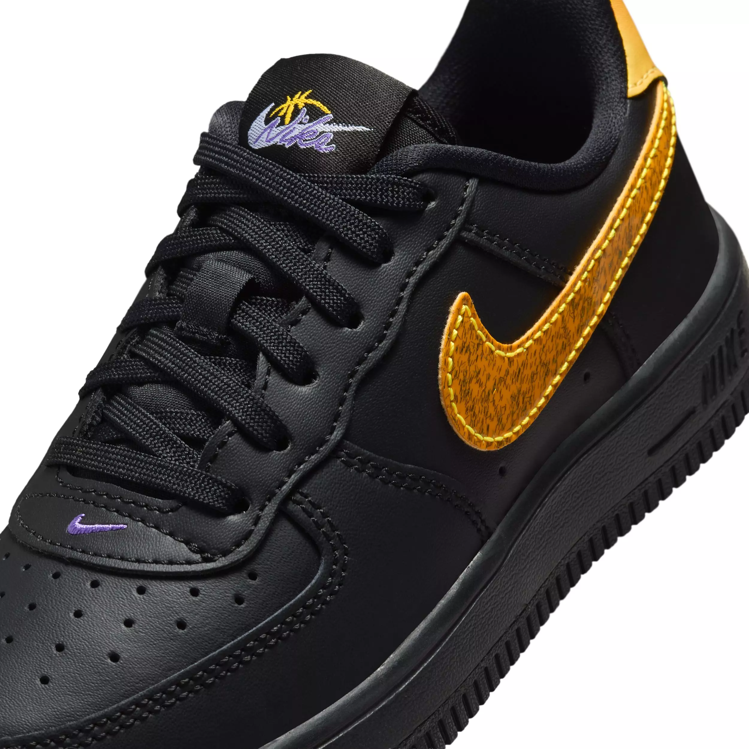 Nike Force 1 Low "Black/Laser Orange/Picante Red/Action Grape" Preschool Boys' Shoe - BLACK/ORANGE/RED/GRAPE
