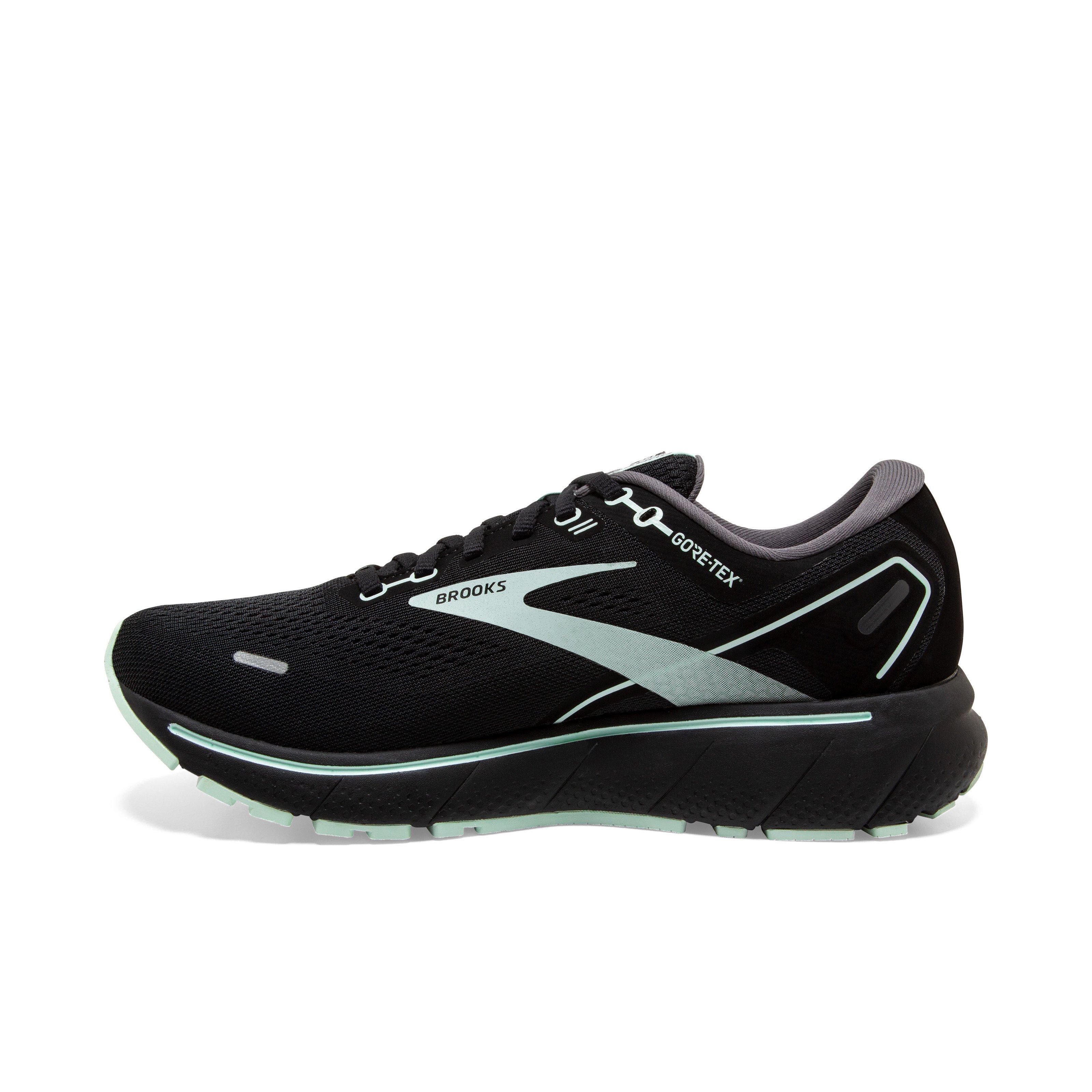 Brooks Ghost 14 GTX "Black/Blackened Pearl/Aquaglass" Women's Running Shoe - BLACK/PEARL/AQUAGLASS Thumbnail View 2