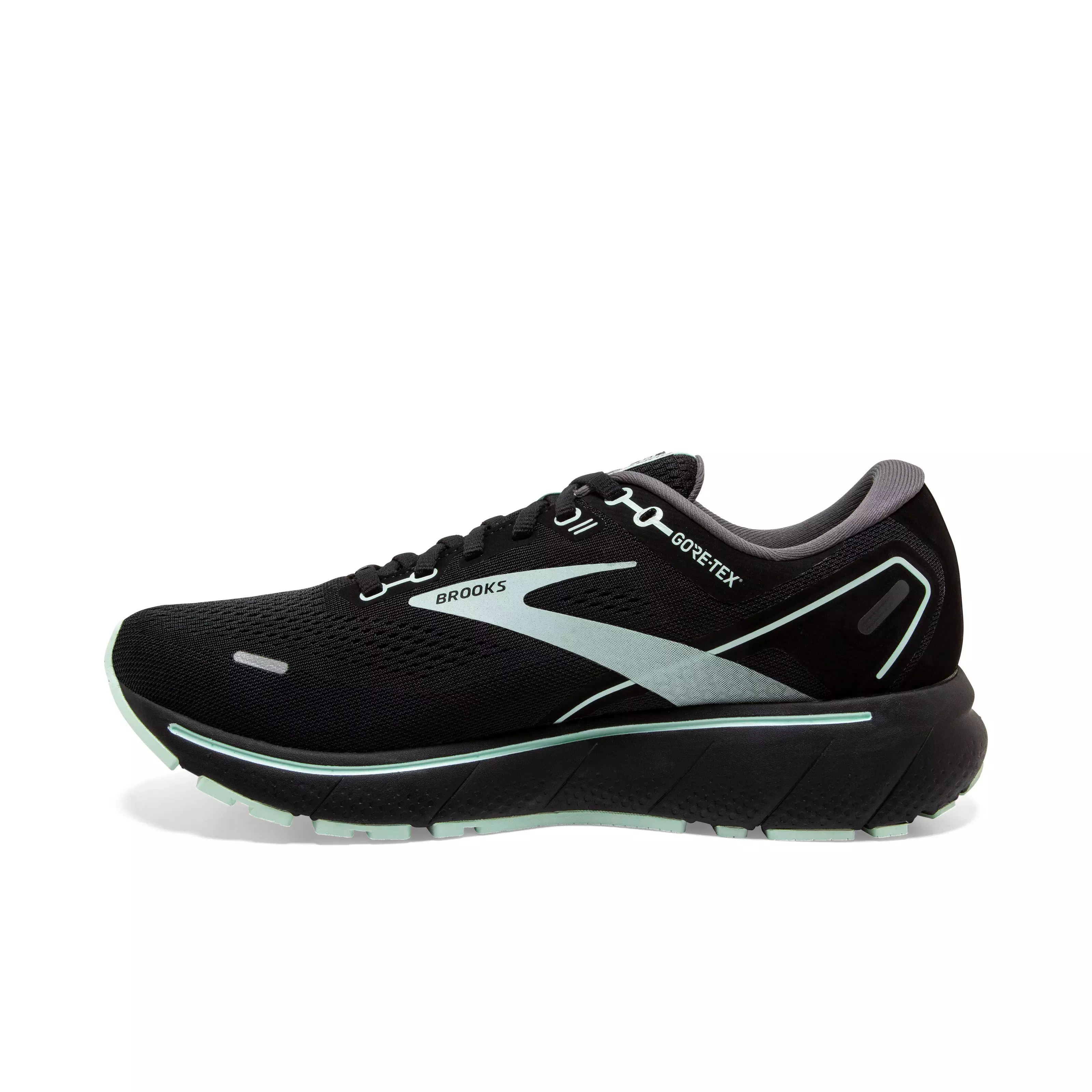 Brooks Ghost 14 GTX "Black/Blackened Pearl/Aquaglass" Women's Running Shoe - BLACK/PEARL/AQUAGLASS