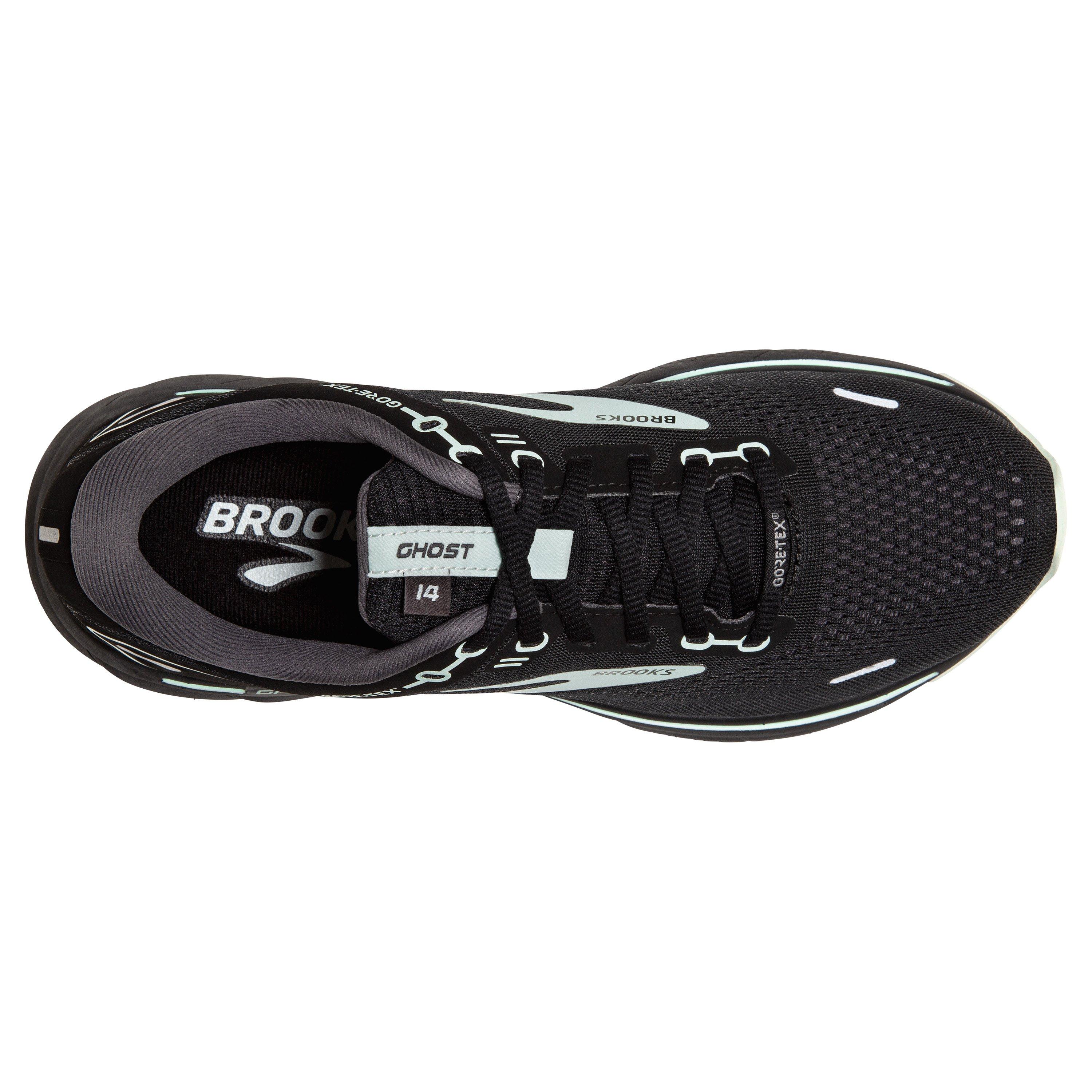 Brooks Ghost 14 GTX "Black/Blackened Pearl/Aquaglass" Women's Running Shoe - BLACK/PEARL/AQUAGLASS Thumbnail View 5
