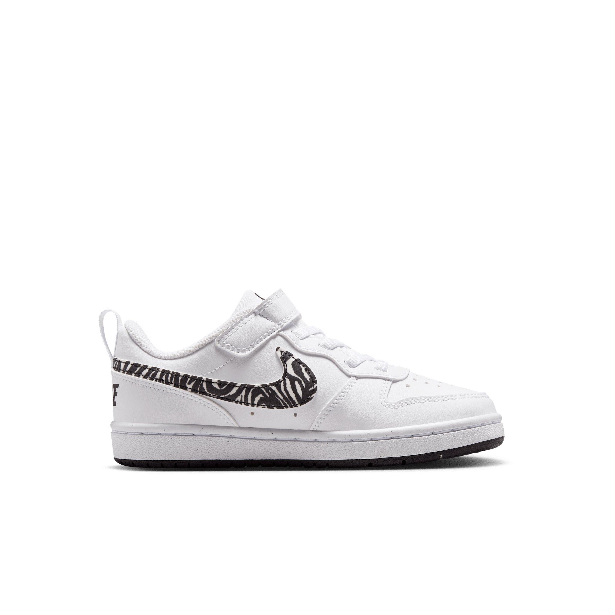 Nike Court Borough Low "White/Black" Preschool Boys' Shoe - WHITE/BLACK Thumbnail View 1