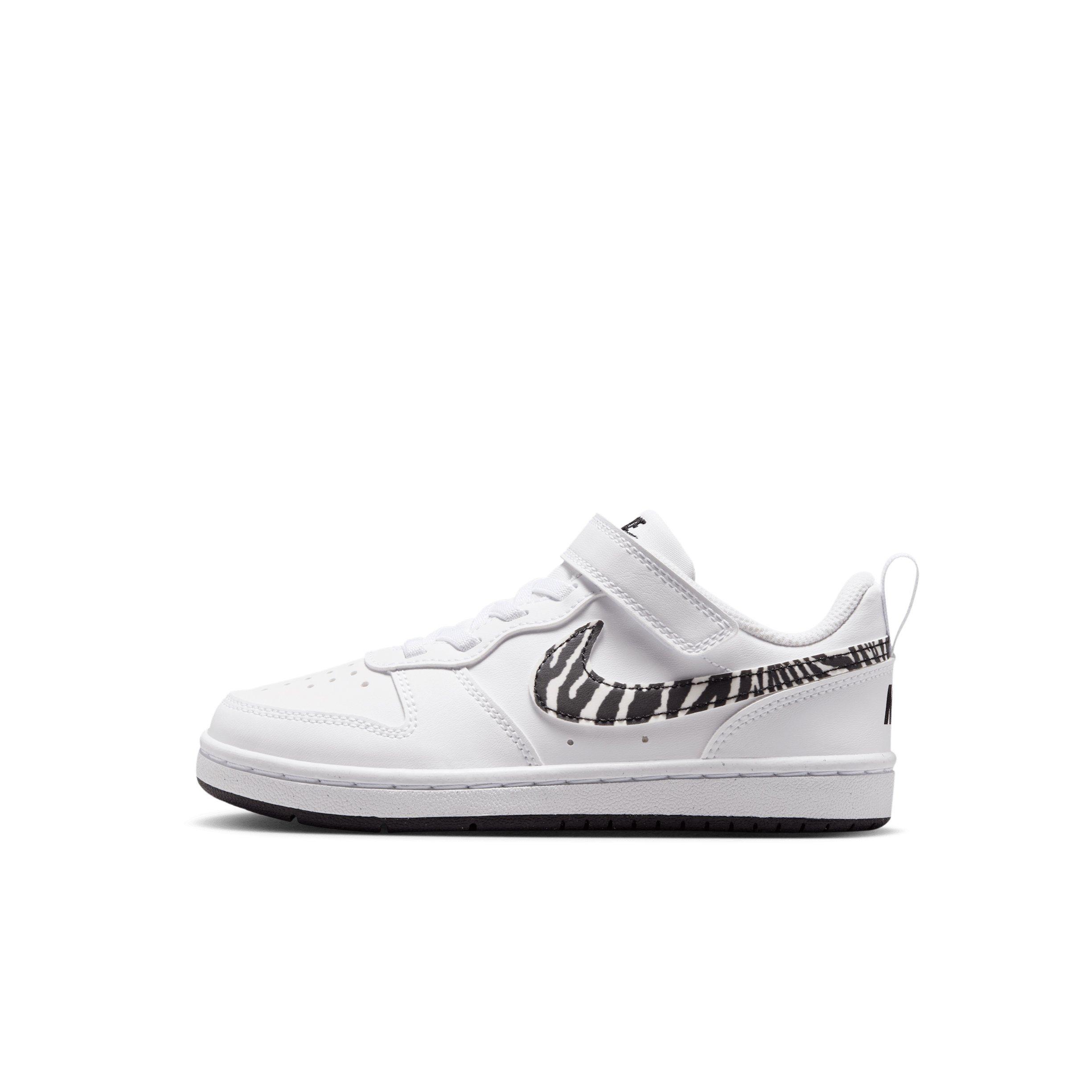 Nike Court Borough Low "White/Black" Preschool Boys' Shoe - WHITE/BLACK Thumbnail View 2
