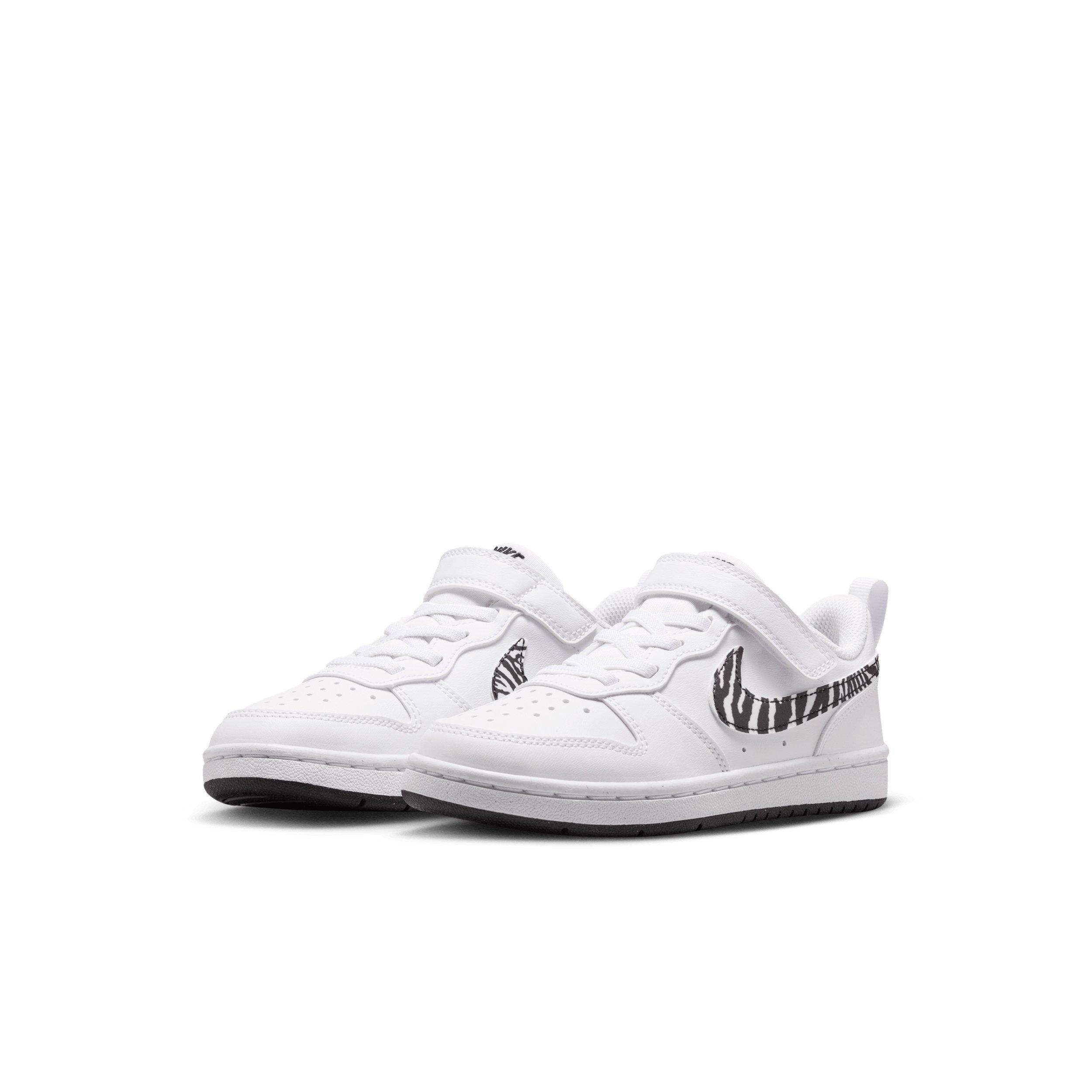 Nike Court Borough Low "White/Black" Preschool Boys' Shoe - WHITE/BLACK Thumbnail View 3