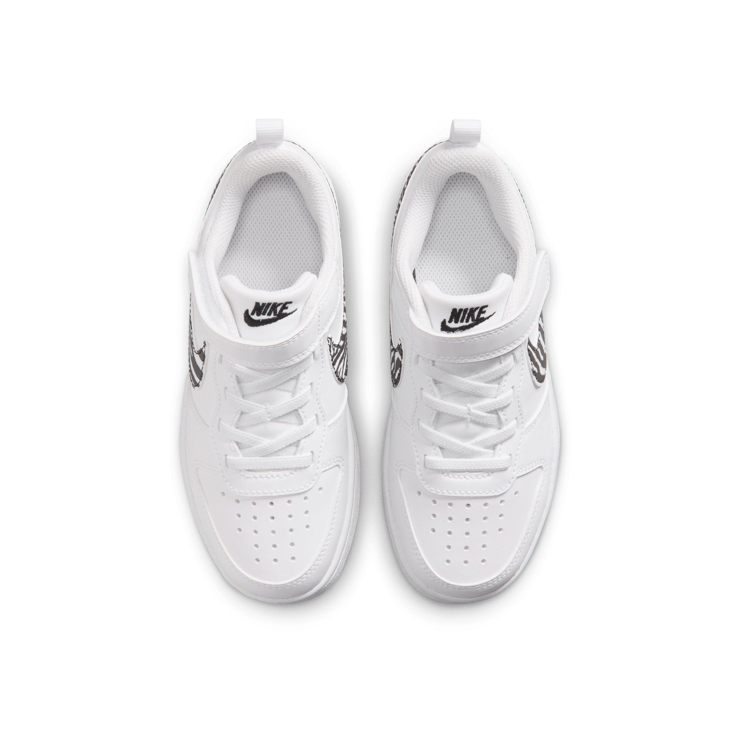 Nike Court Borough Low "White/Black" Preschool Boys' Shoe - WHITE/BLACK Thumbnail View 4