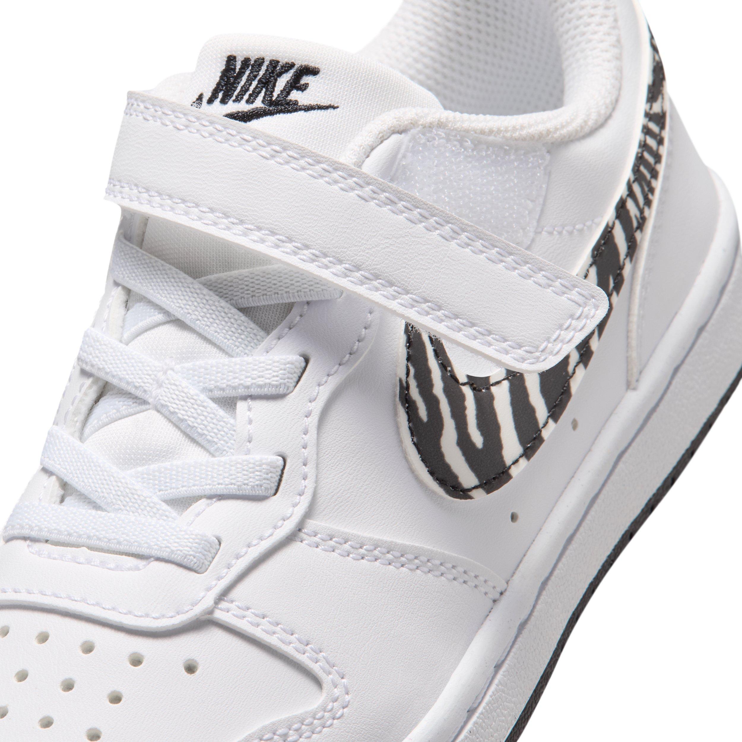 Nike Court Borough Low "White/Black" Preschool Boys' Shoe - WHITE/BLACK Thumbnail View 7