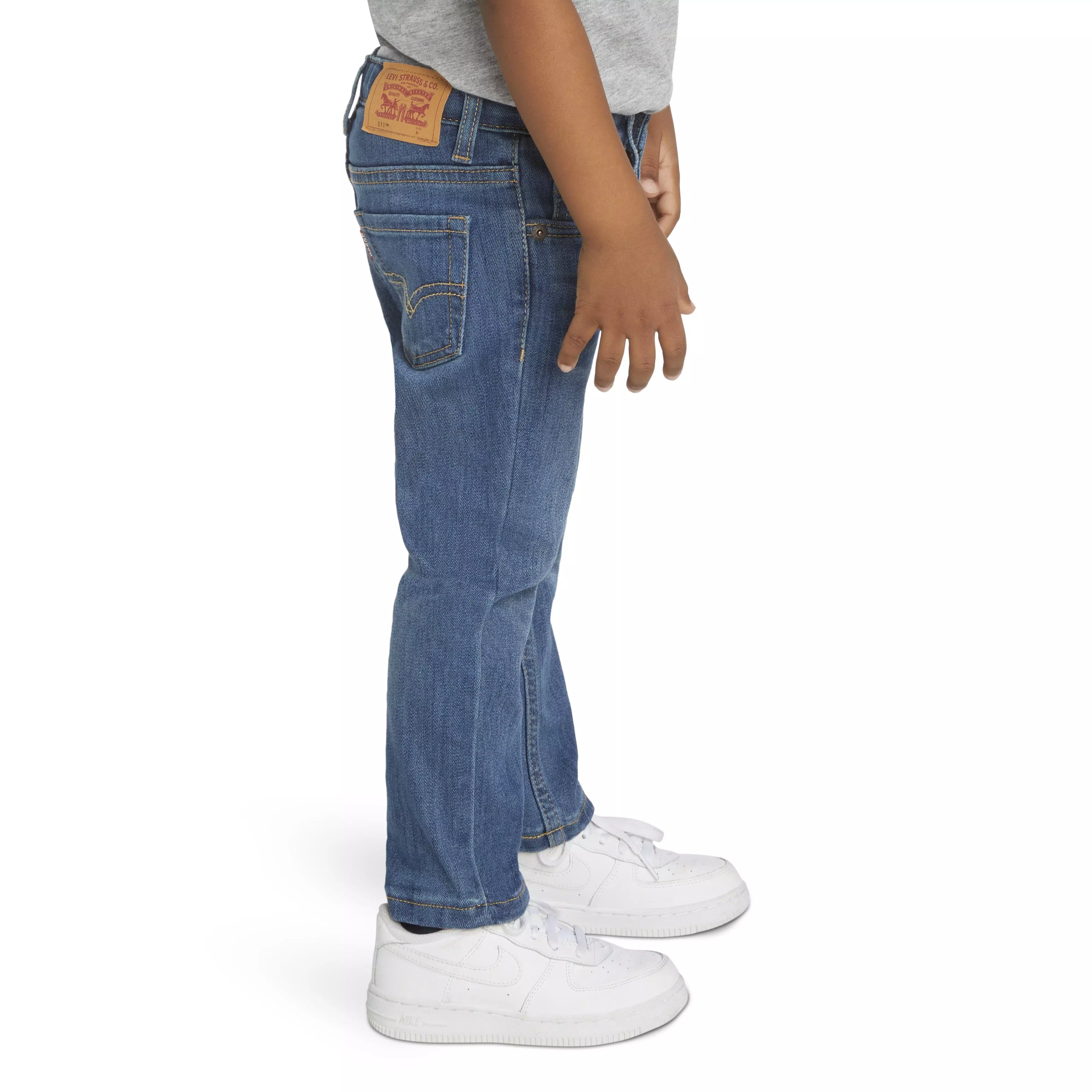 Levi's Toddler Boys' 511 Eco-Soft Performance Slim Fit Med Wash Well Worn Blue Denim Jeans - WELL WORN BLUE