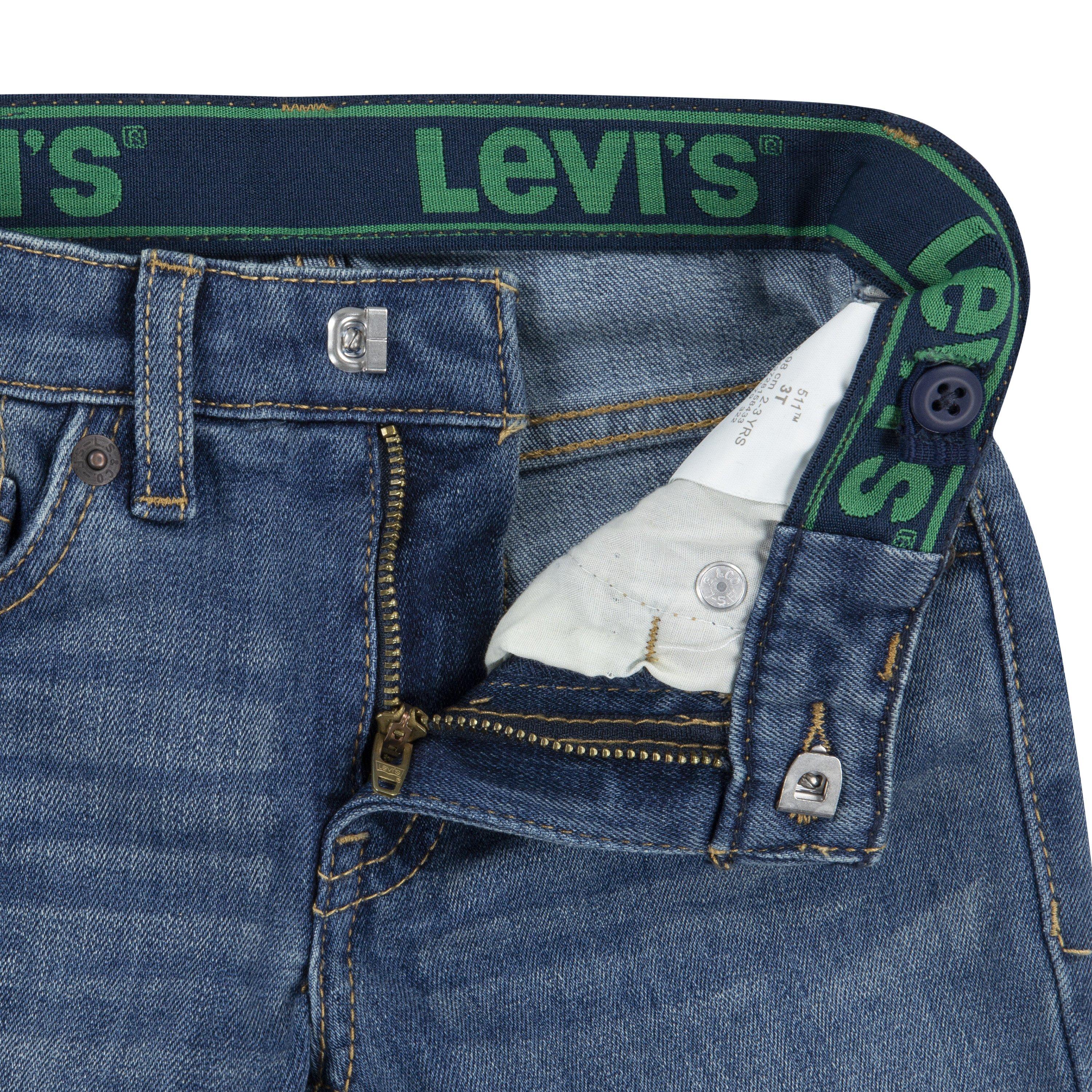 Levi's Toddler Boys' 511 Eco-Soft Performance Slim Fit Med Wash Well Worn Blue Denim Jeans - WELL WORN BLUE Thumbnail View 5