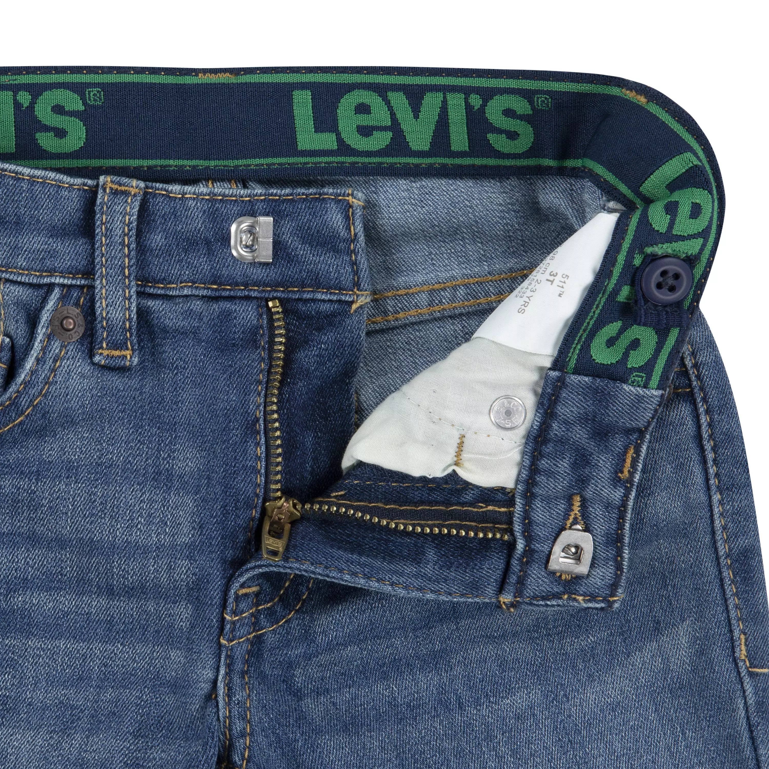 Levi's Toddler Boys' 511 Eco-Soft Performance Slim Fit Med Wash Well Worn Blue Denim Jeans - WELL WORN BLUE