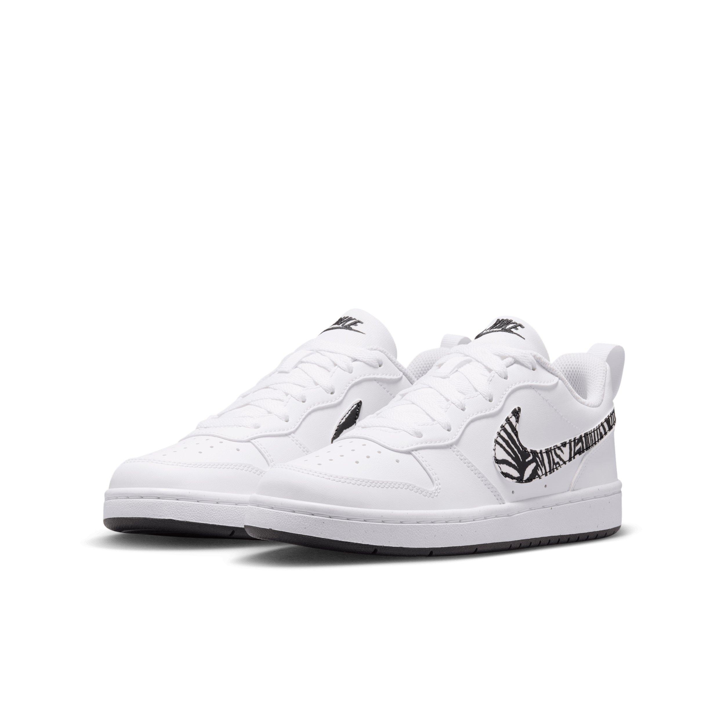 Nike Court Borough Low "White/Black" Grade School Boys' Shoe - WHITE/BLACK Thumbnail View 3