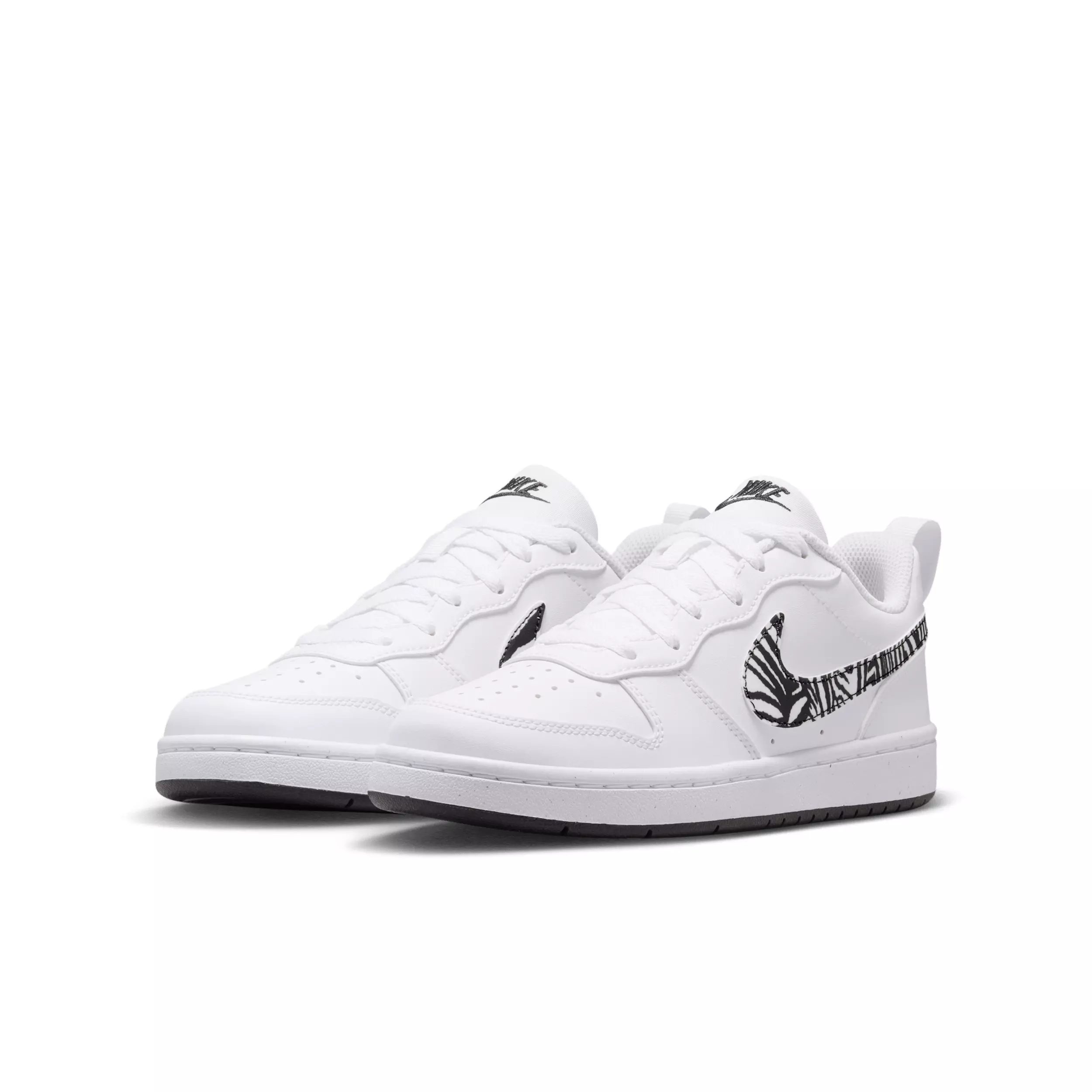 Nike Court Borough Low "White/Black" Grade School Boys' Shoe - WHITE/BLACK