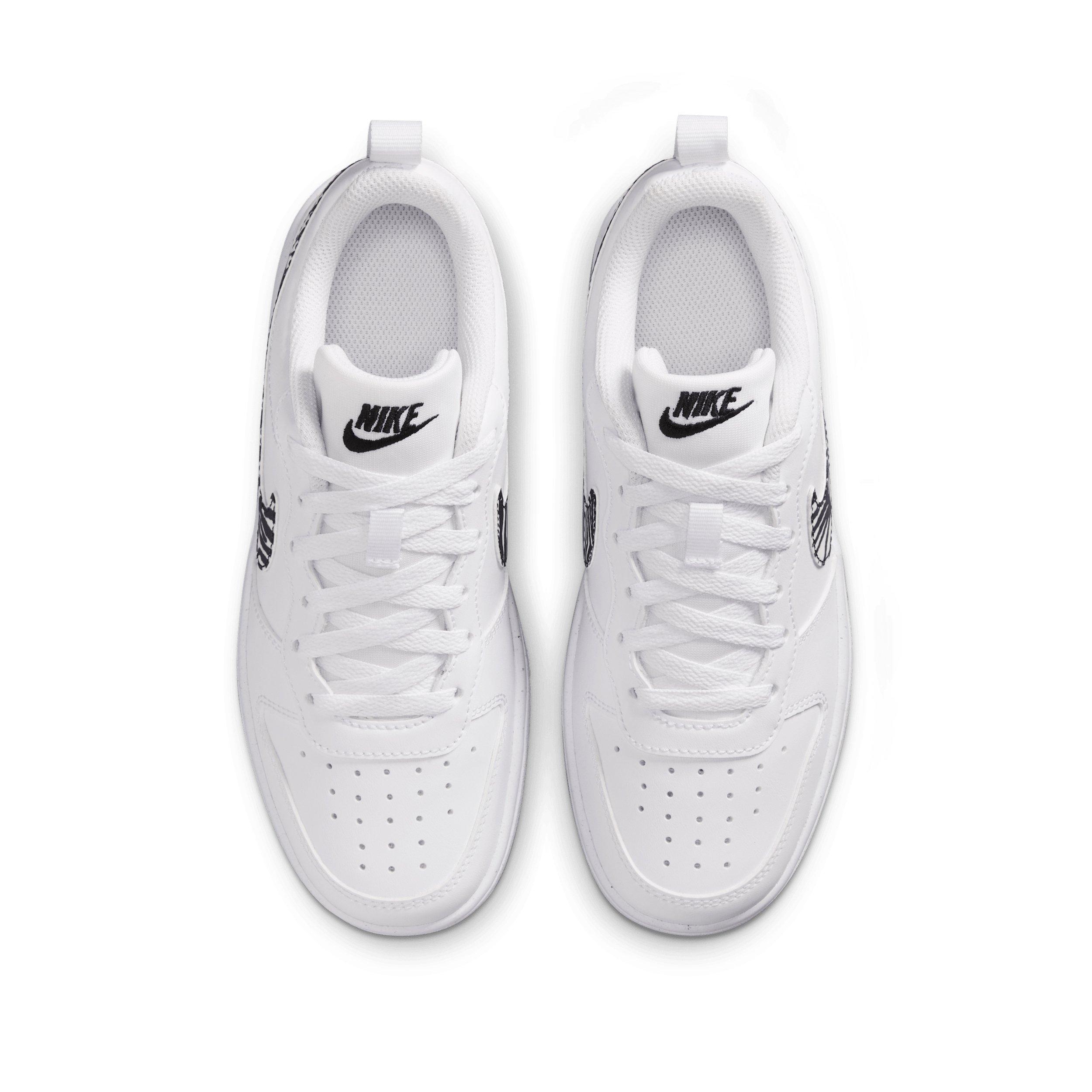 Nike Court Borough Low "White/Black" Grade School Boys' Shoe - WHITE/BLACK Thumbnail View 4
