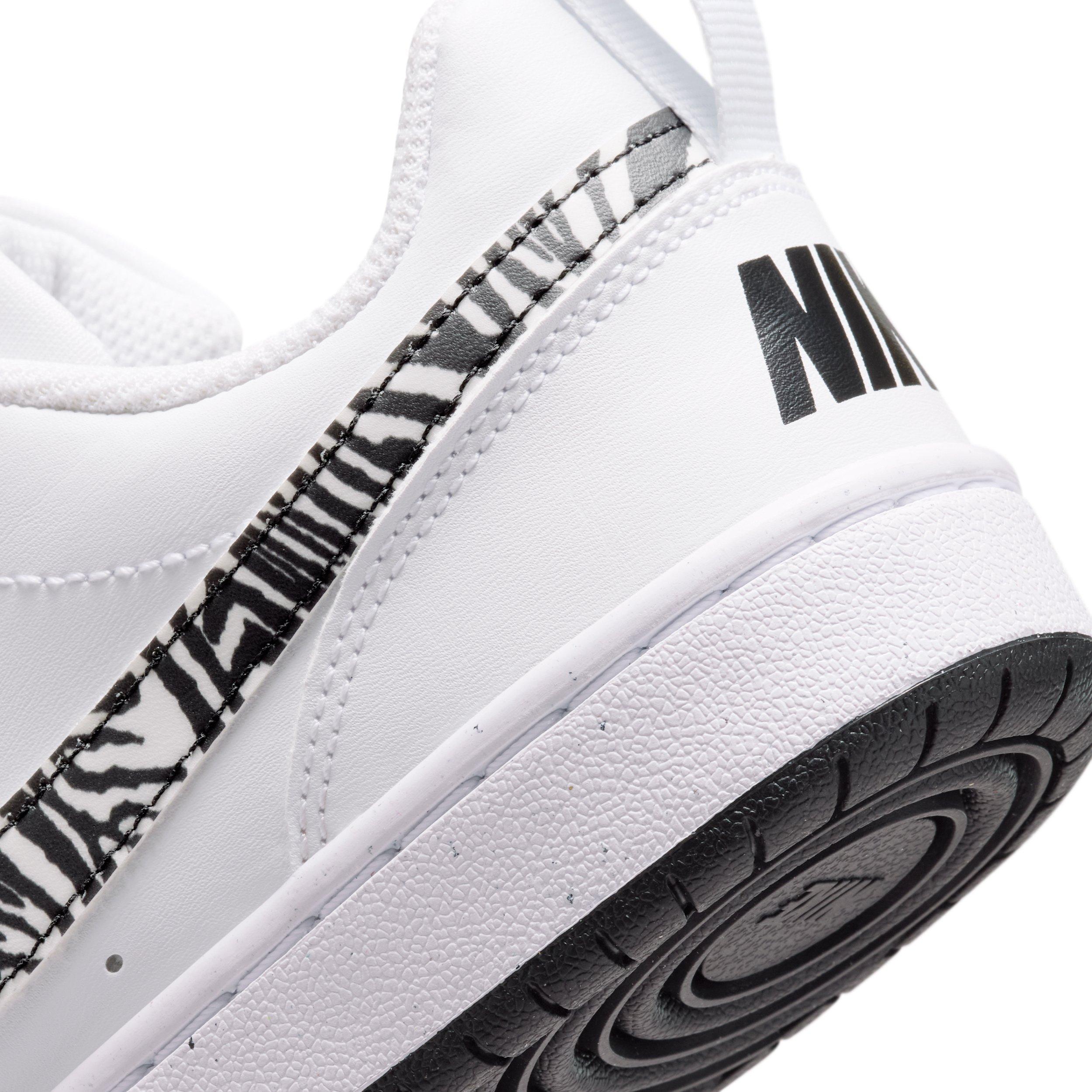 Nike Court Borough Low "White/Black" Grade School Boys' Shoe - WHITE/BLACK Thumbnail View 8