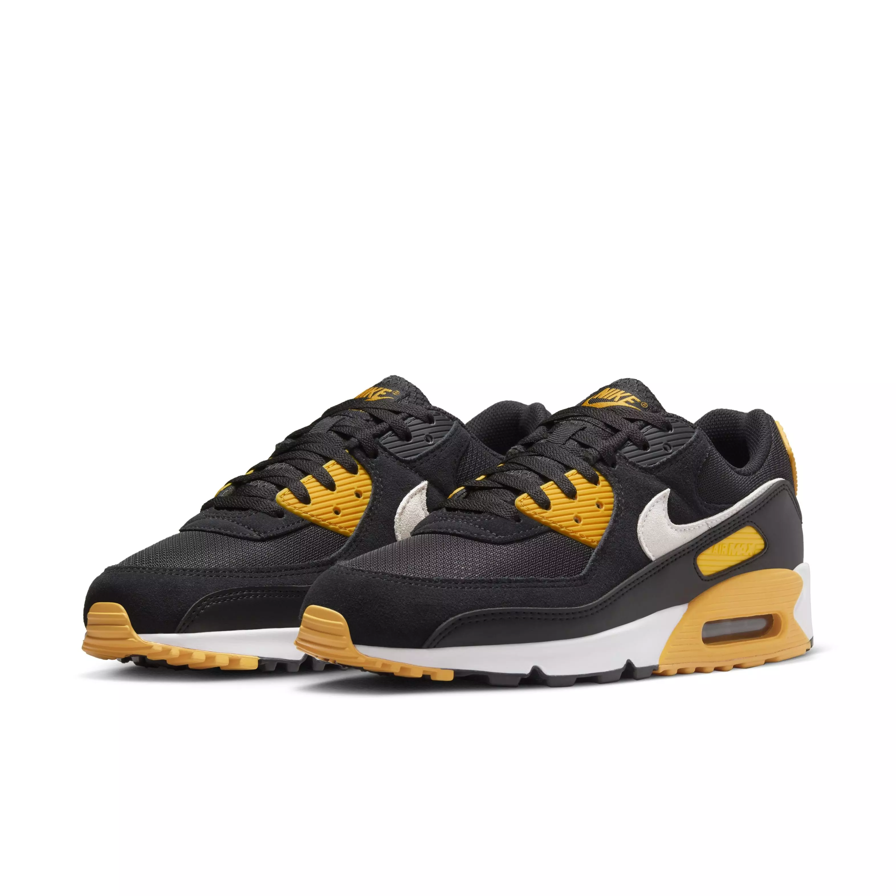 Nike Air Max 90 "Black/University Gold/White" Men's Shoe - BLACK/GOLD/WHITE