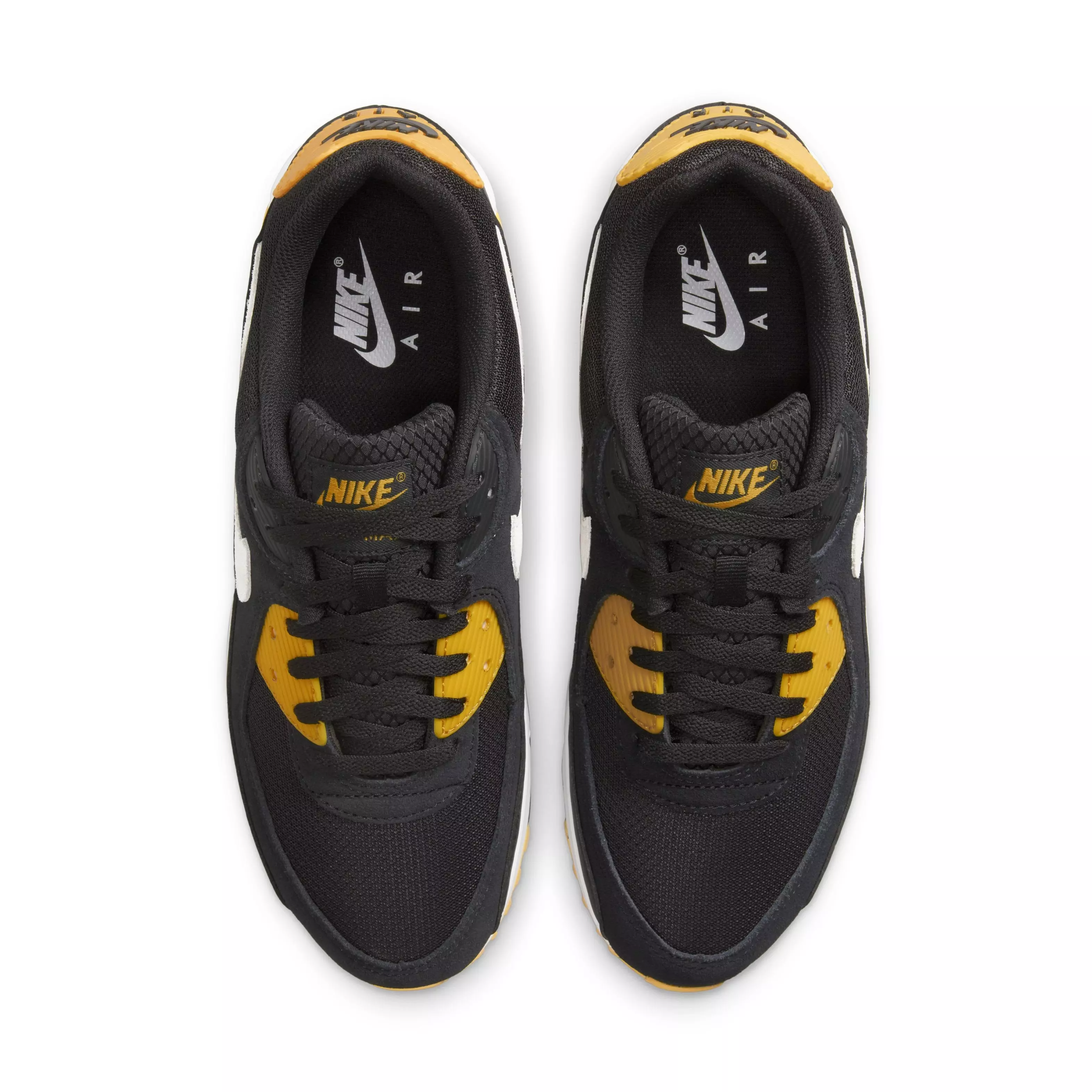 Nike Air Max 90 "Black/University Gold/White" Men's Shoe - BLACK/GOLD/WHITE