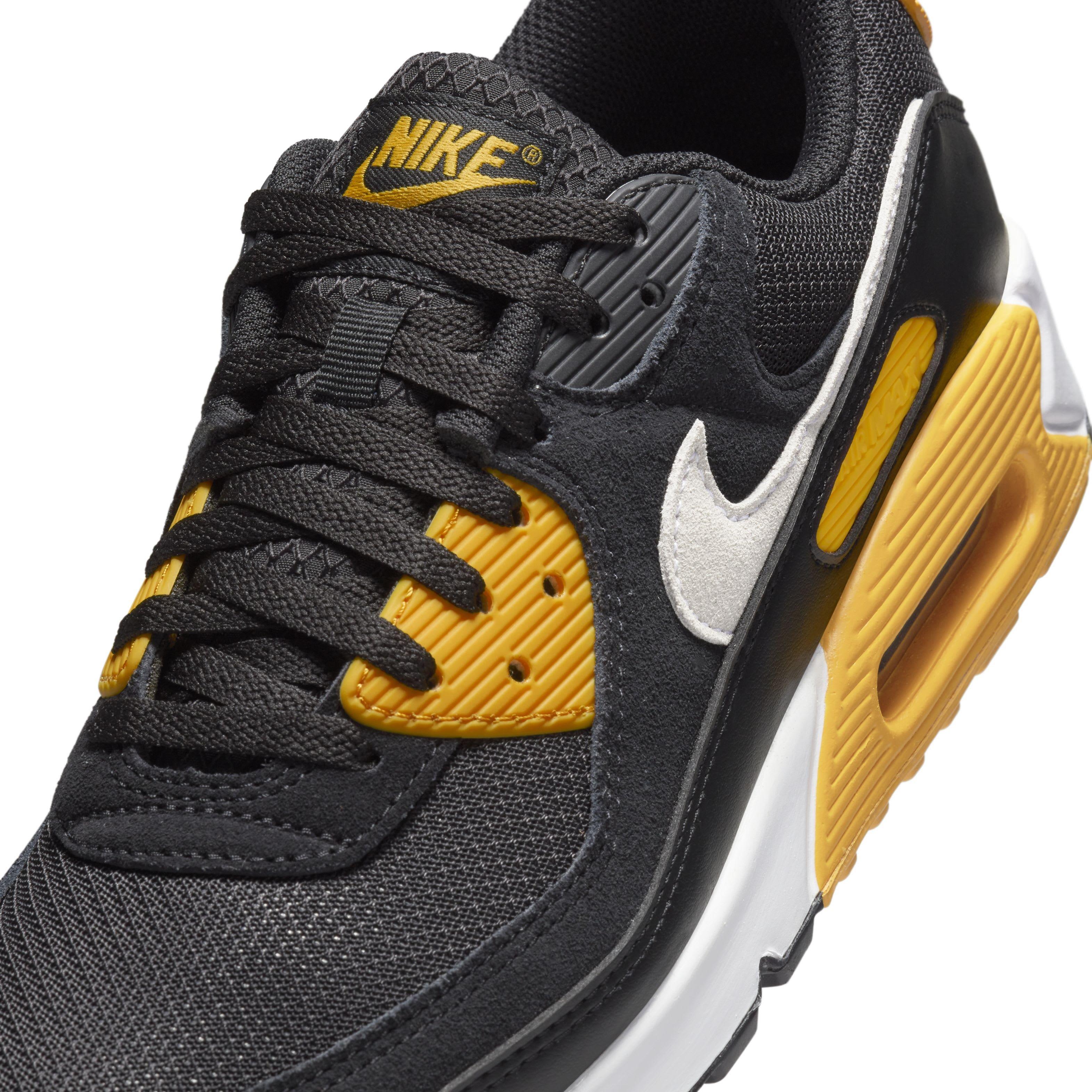 Nike Air Max 90 "Black/University Gold/White" Men's Shoe - BLACK/GOLD/WHITE Thumbnail View 7