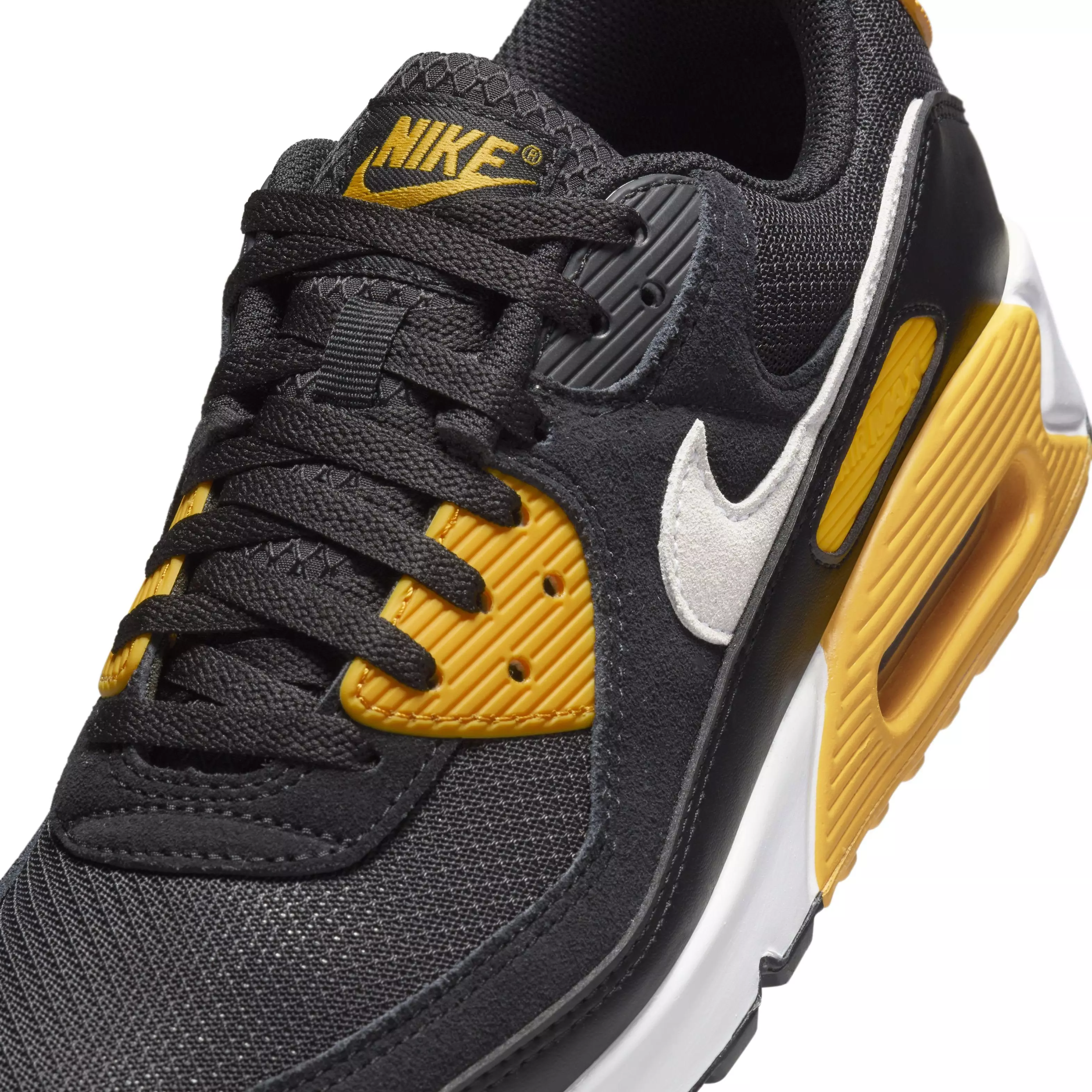 Nike Air Max 90 "Black/University Gold/White" Men's Shoe - BLACK/GOLD/WHITE