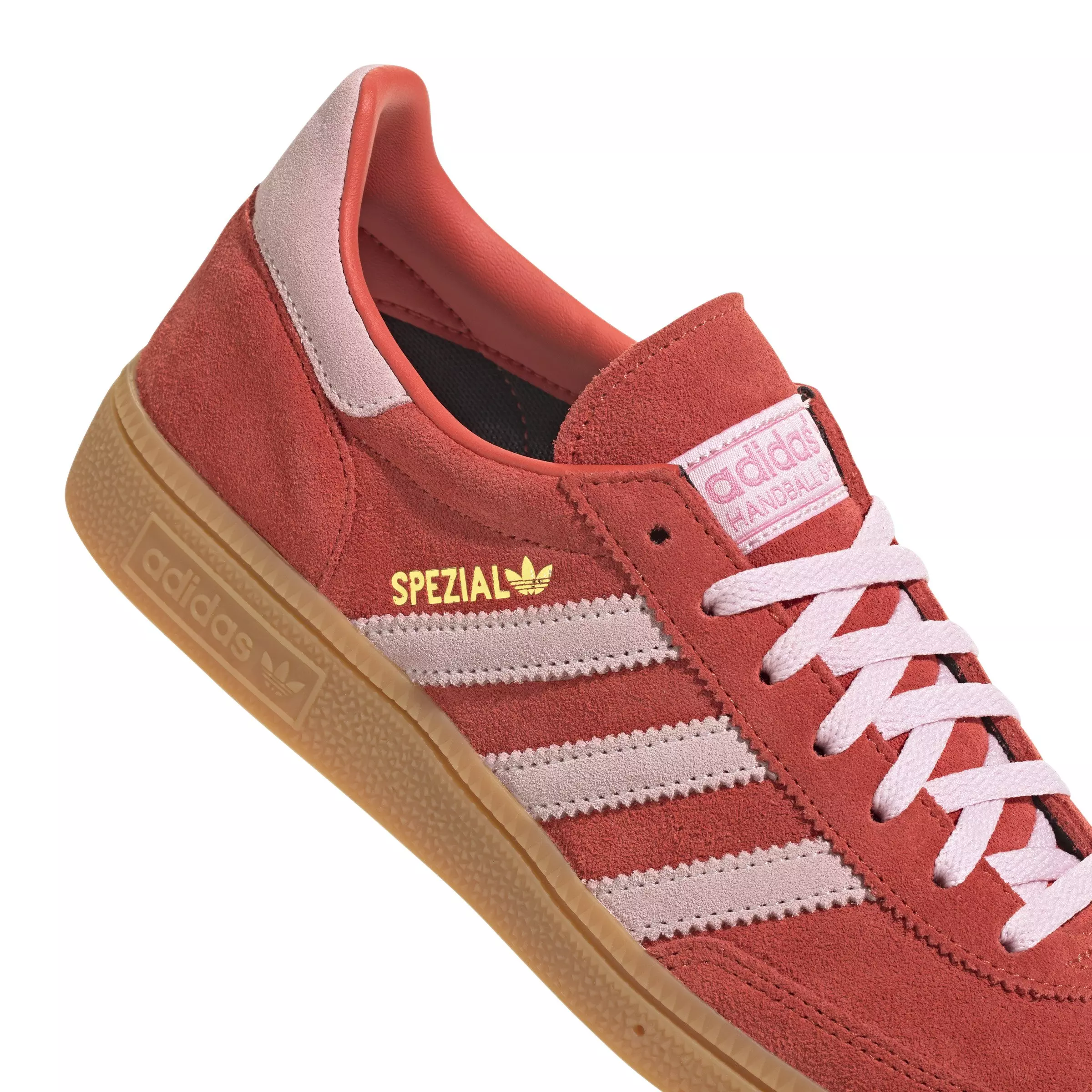 adidas Originals Handball Spezial "Bright Red/Clear Pink/Gum 1" Women's Shoe - RED/PINK/GUM
