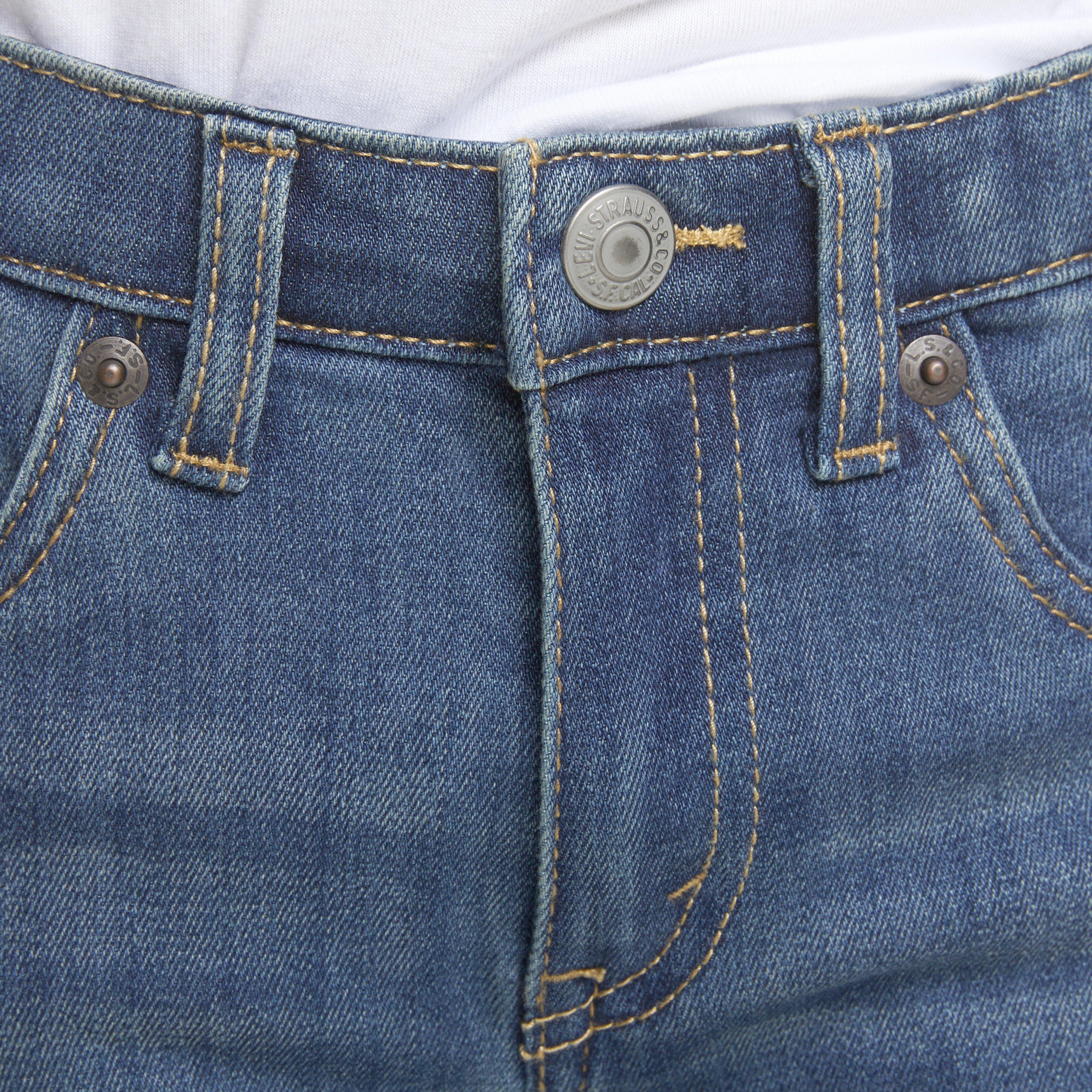 Levi's Little Boys' 511 Eco-Soft Performance Slim Fit Med Wash Well Worn Blue Denim Jeans - WELL WORN BLUE Thumbnail View 4
