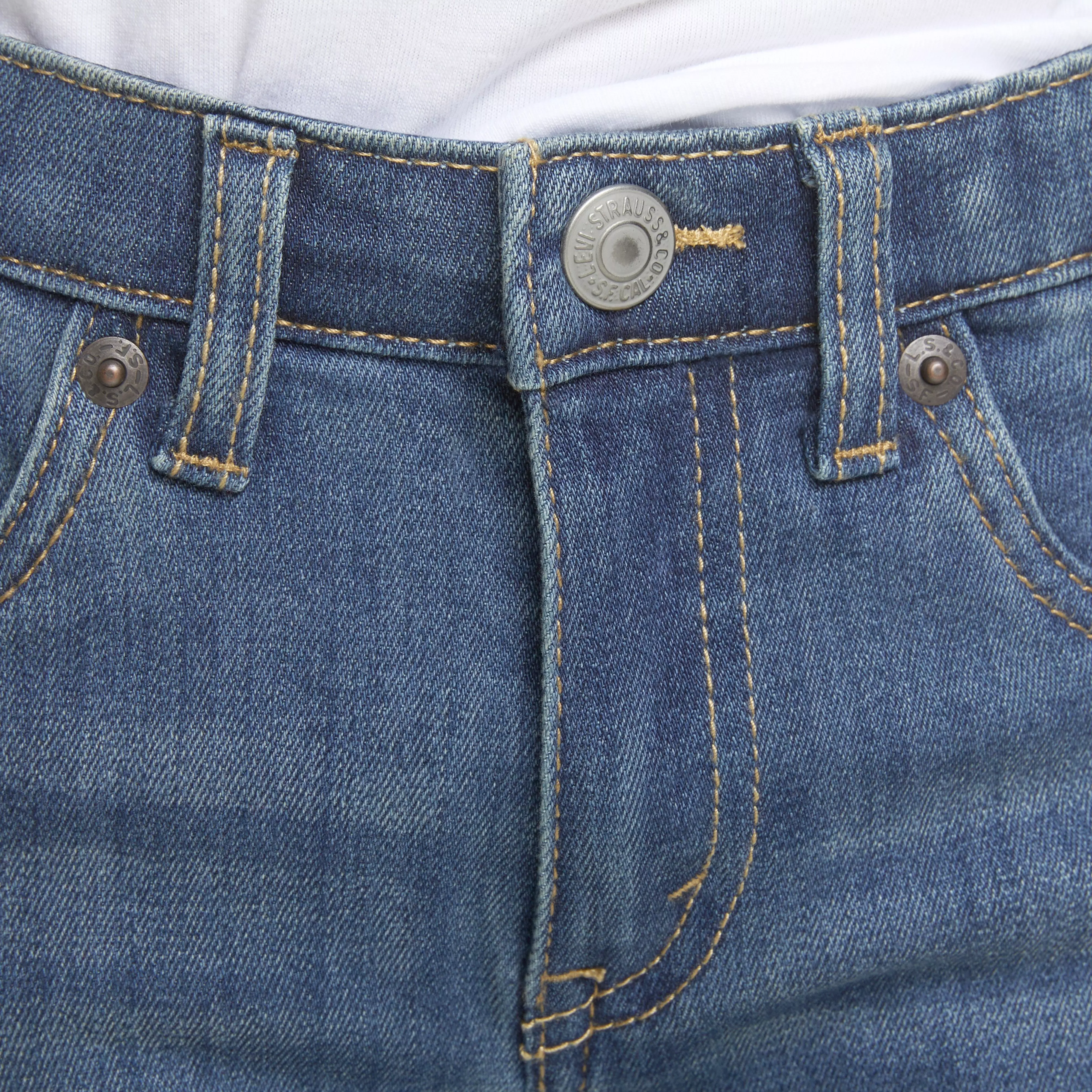 Levi's Little Boys' 511 Eco-Soft Performance Slim Fit Med Wash Well Worn Blue Denim Jeans - WELL WORN BLUE