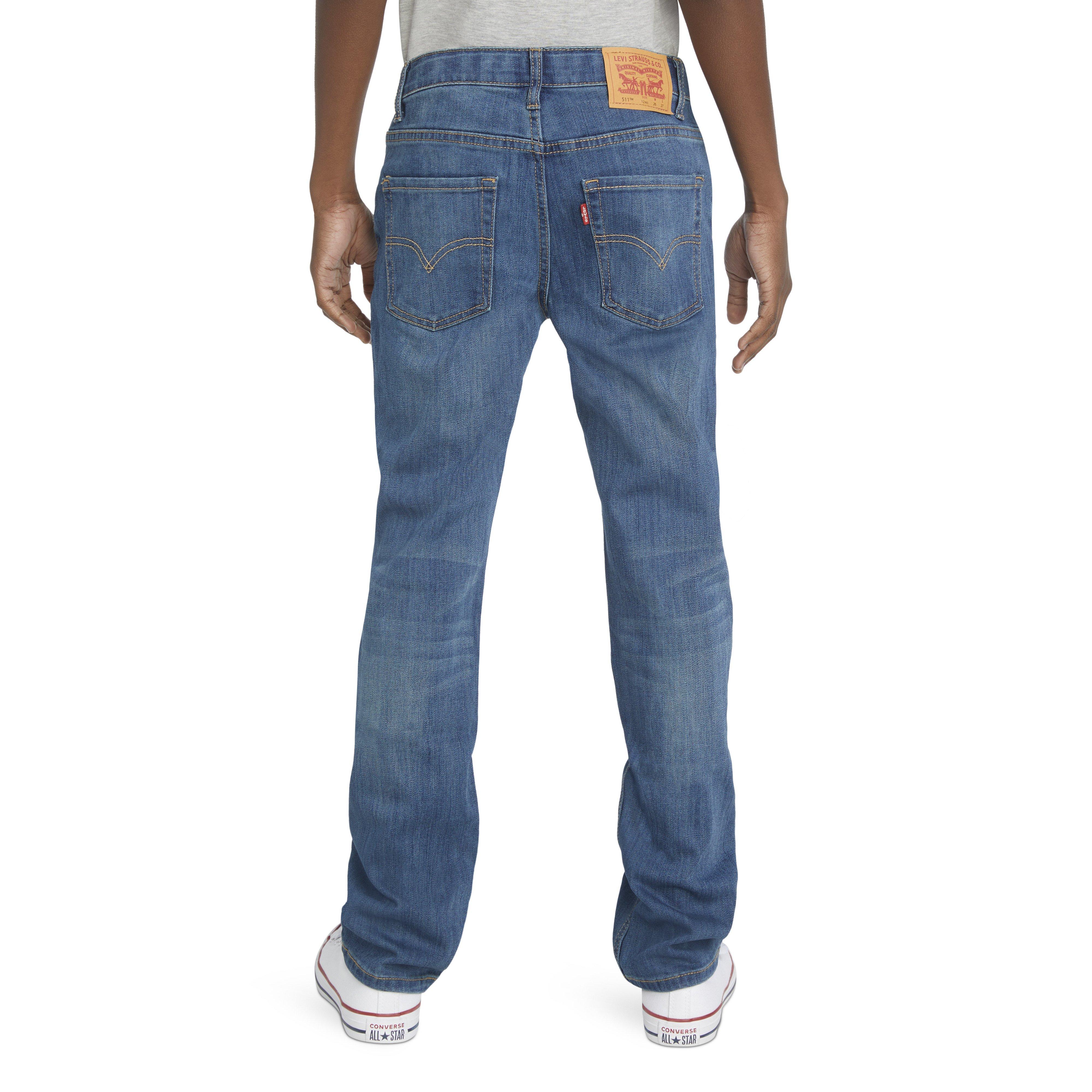 Levi's Big Boys' 511 Eco-Soft Performance Slim Fit Med Wash Well Worn Blue Denim Jeans - WELL WORN BLUE Thumbnail View 2