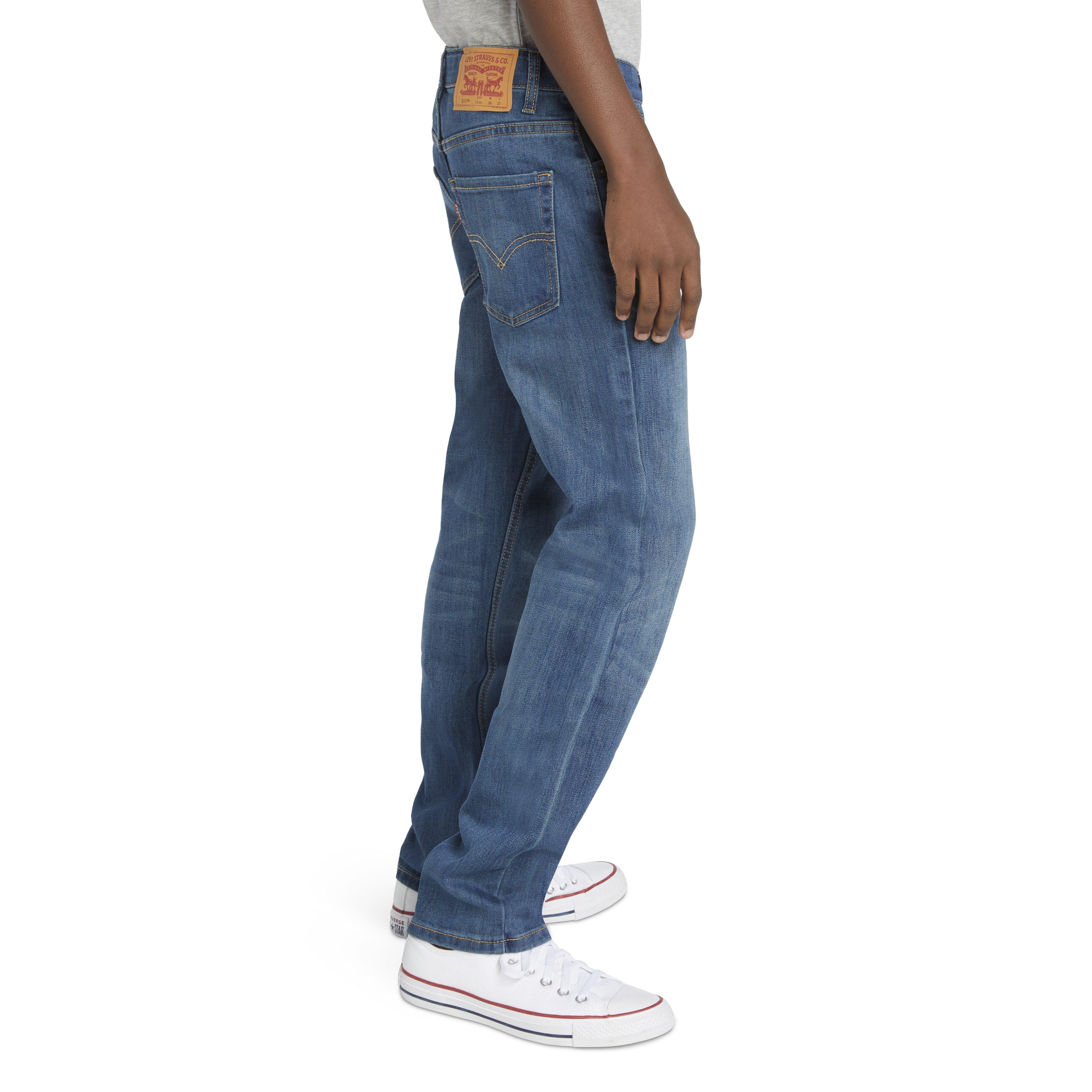 Levi's Big Boys' 511 Eco-Soft Performance Slim Fit Med Wash Well Worn Blue Denim Jeans - WELL WORN BLUE Thumbnail View 3