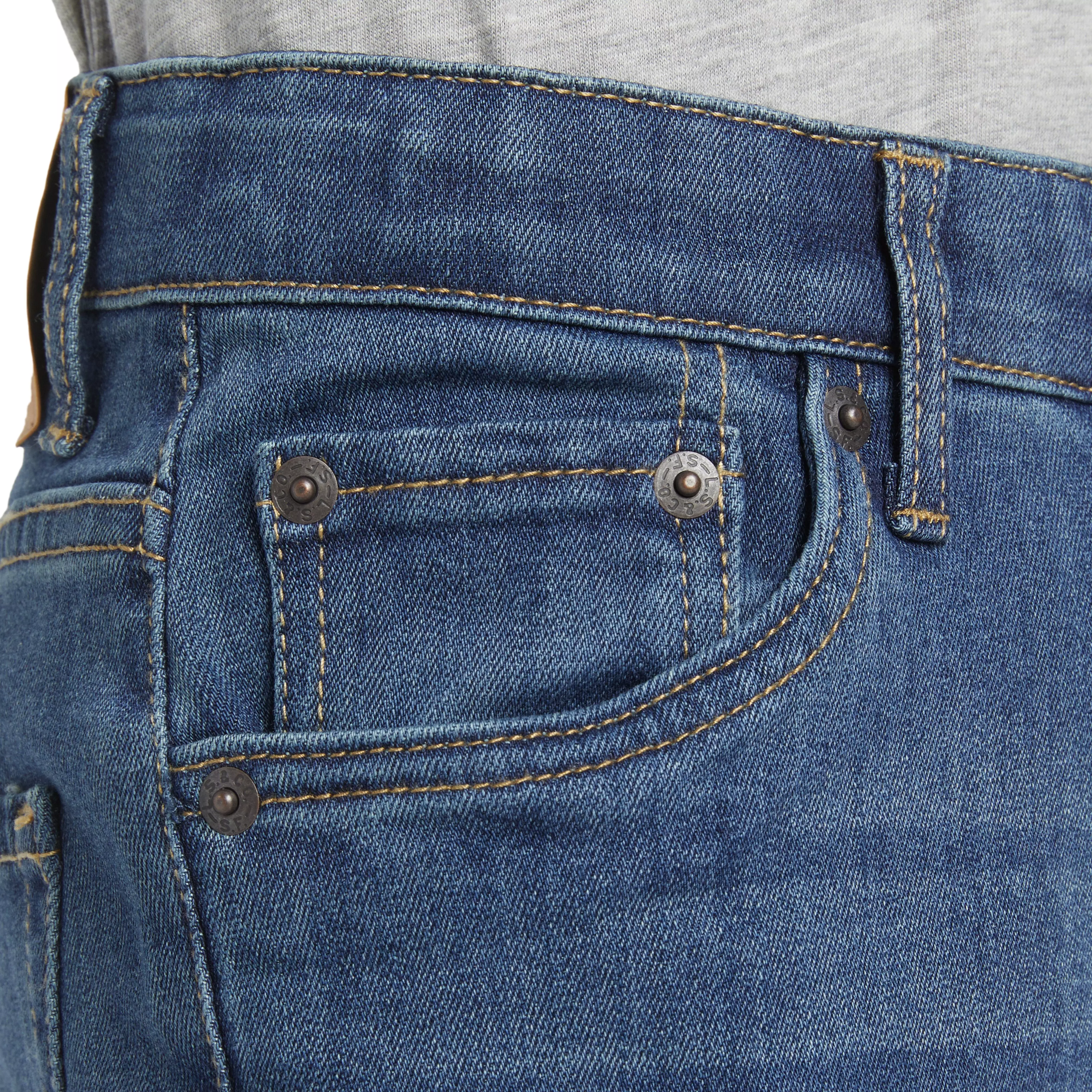 Levi's Big Boys' 511 Eco-Soft Performance Slim Fit Med Wash Well Worn Blue Denim Jeans - WELL WORN BLUE
