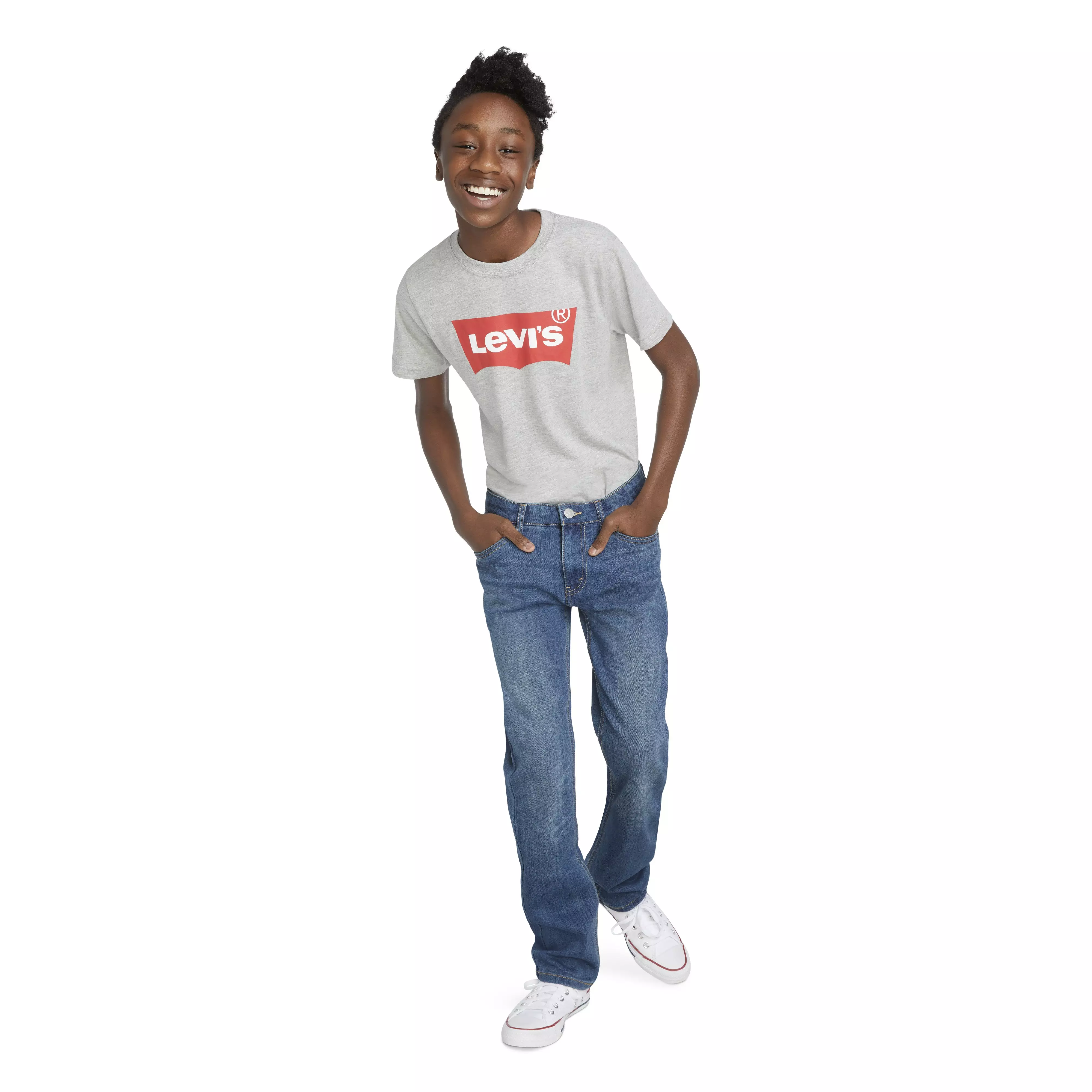 Levi's Big Boys' 511 Eco-Soft Performance Slim Fit Med Wash Well Worn Blue Denim Jeans - WELL WORN BLUE