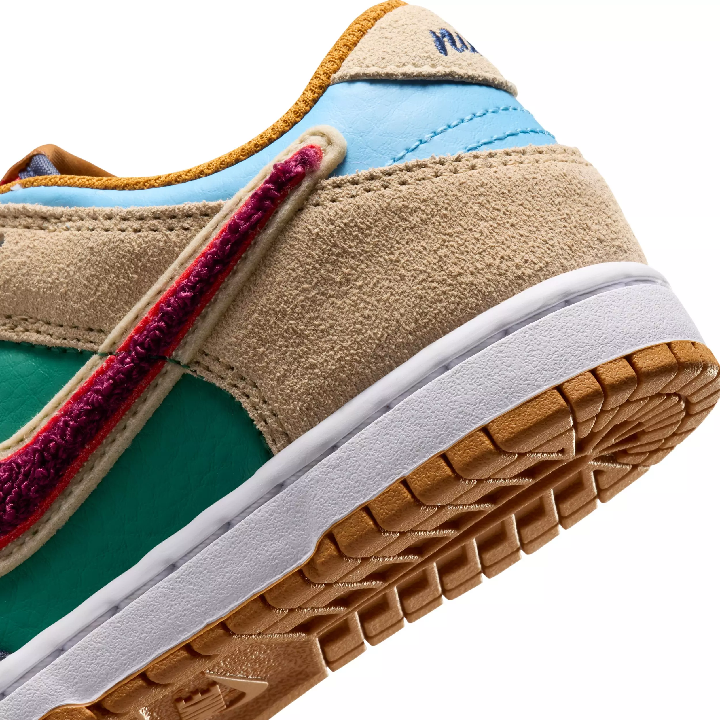 Nike Dunk Low "Midnight Navy/Green Noise/Linen/Speed Red" Preschool Boys' Shoe - NAVY/GREEN/LINEN/RED
