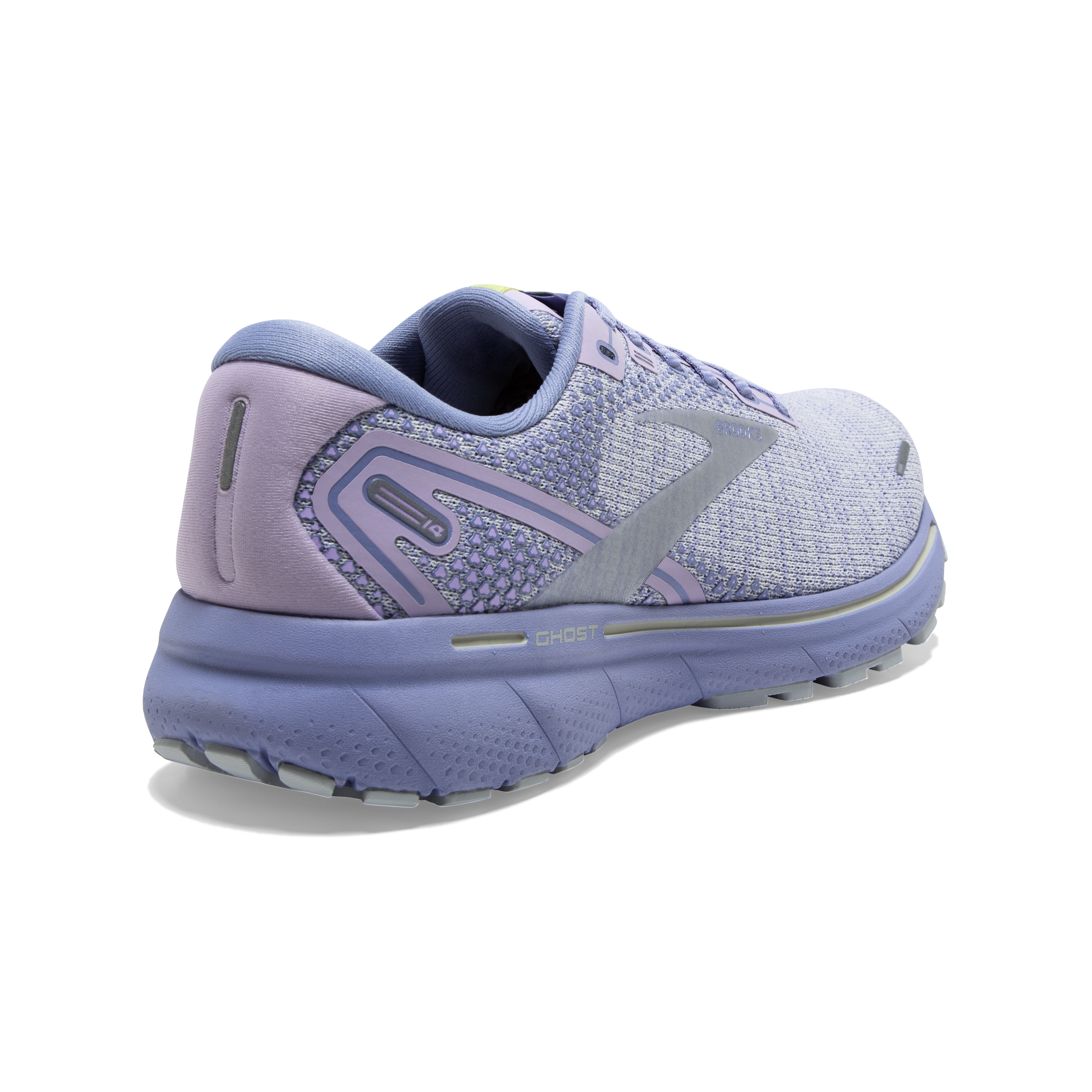 Brooks Ghost 14 "Lilac/Purple/Lime" Women's Running Shoe - LILAC/PURPLE/LIME Thumbnail View 4
