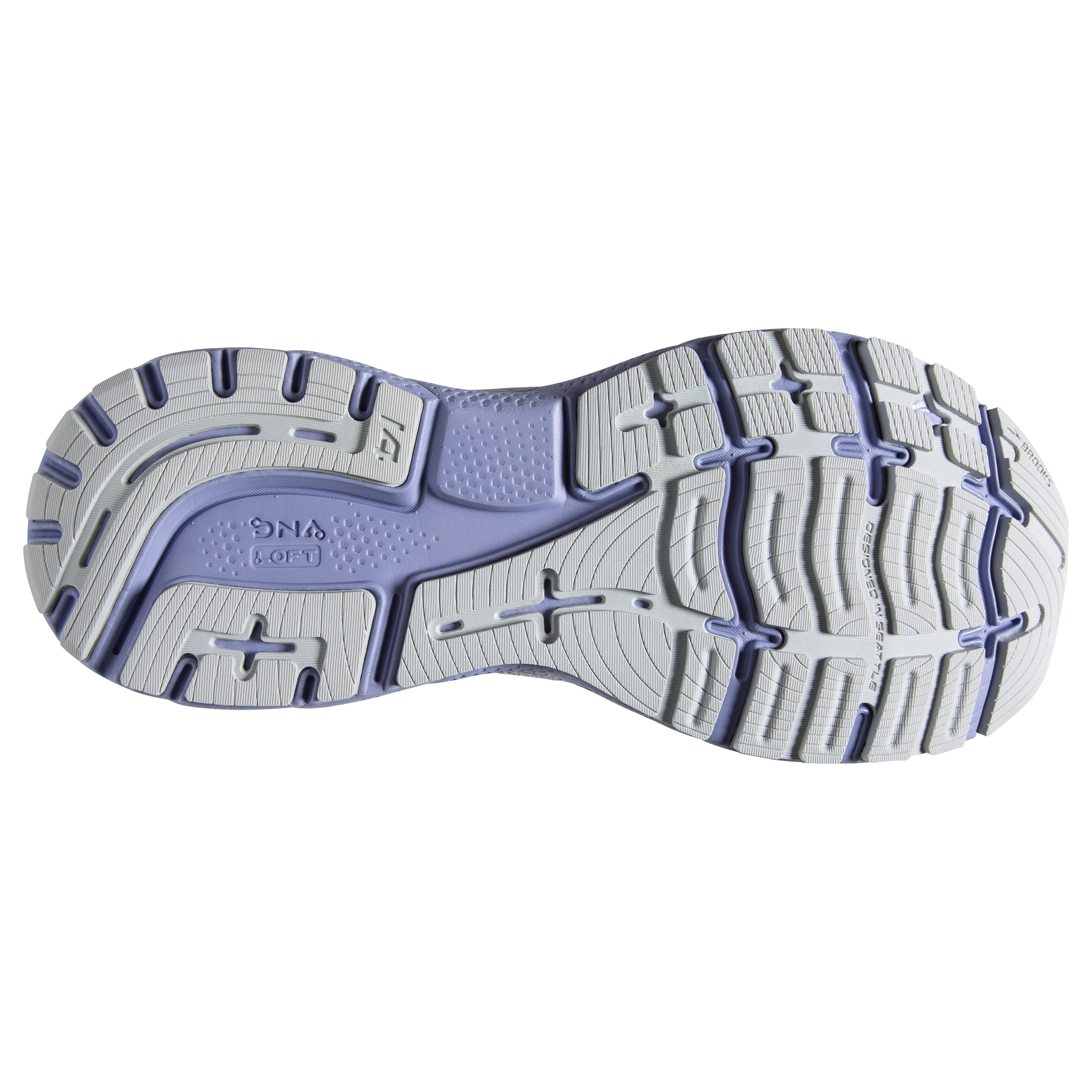 Brooks Ghost 14 "Lilac/Purple/Lime" Women's Running Shoe - LILAC/PURPLE/LIME Thumbnail View 6