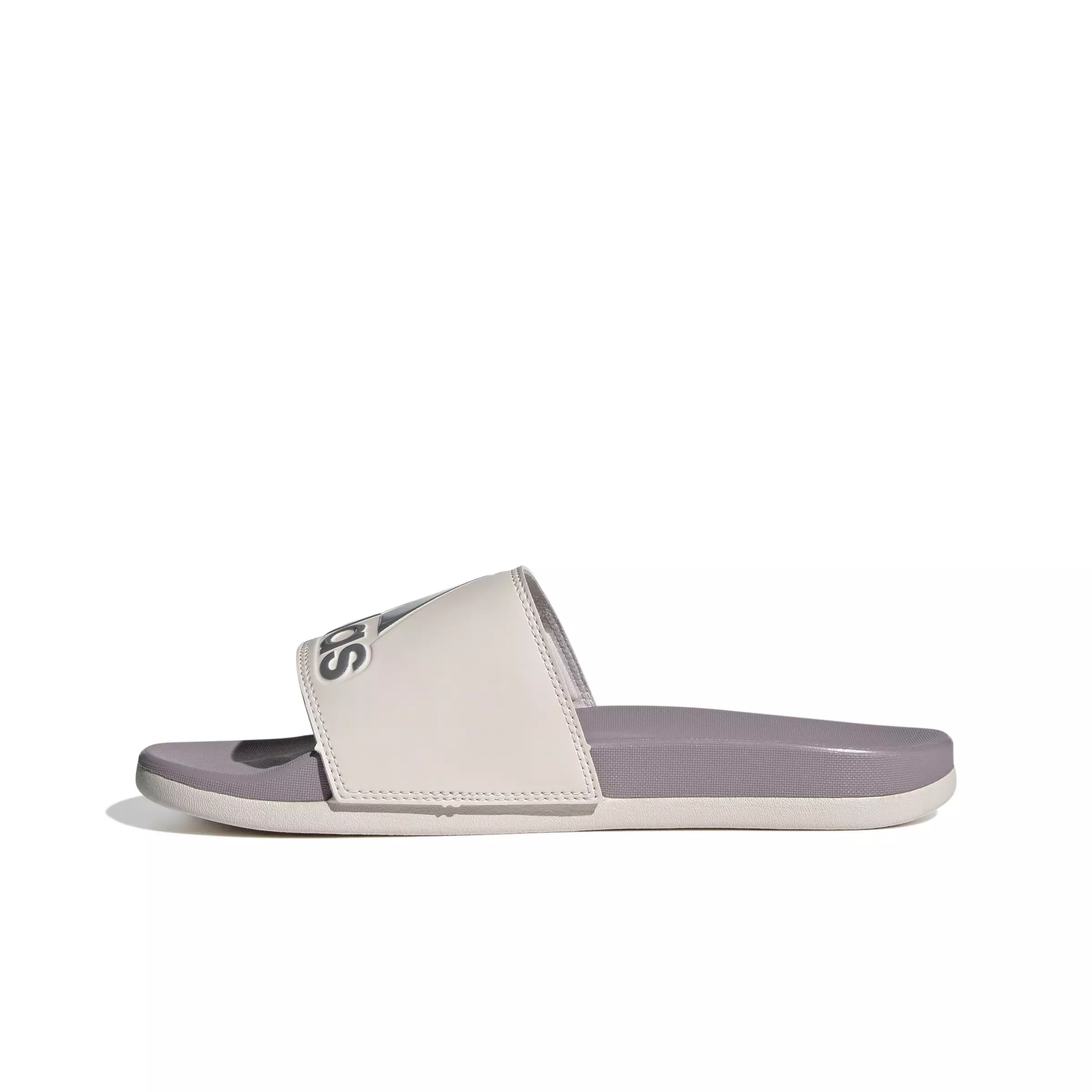 adidas Adilette Comfort "Preloved Fig/Silver Metallic/Putty Mauve" Women's Slide - FIG/SILVER/MAUVE