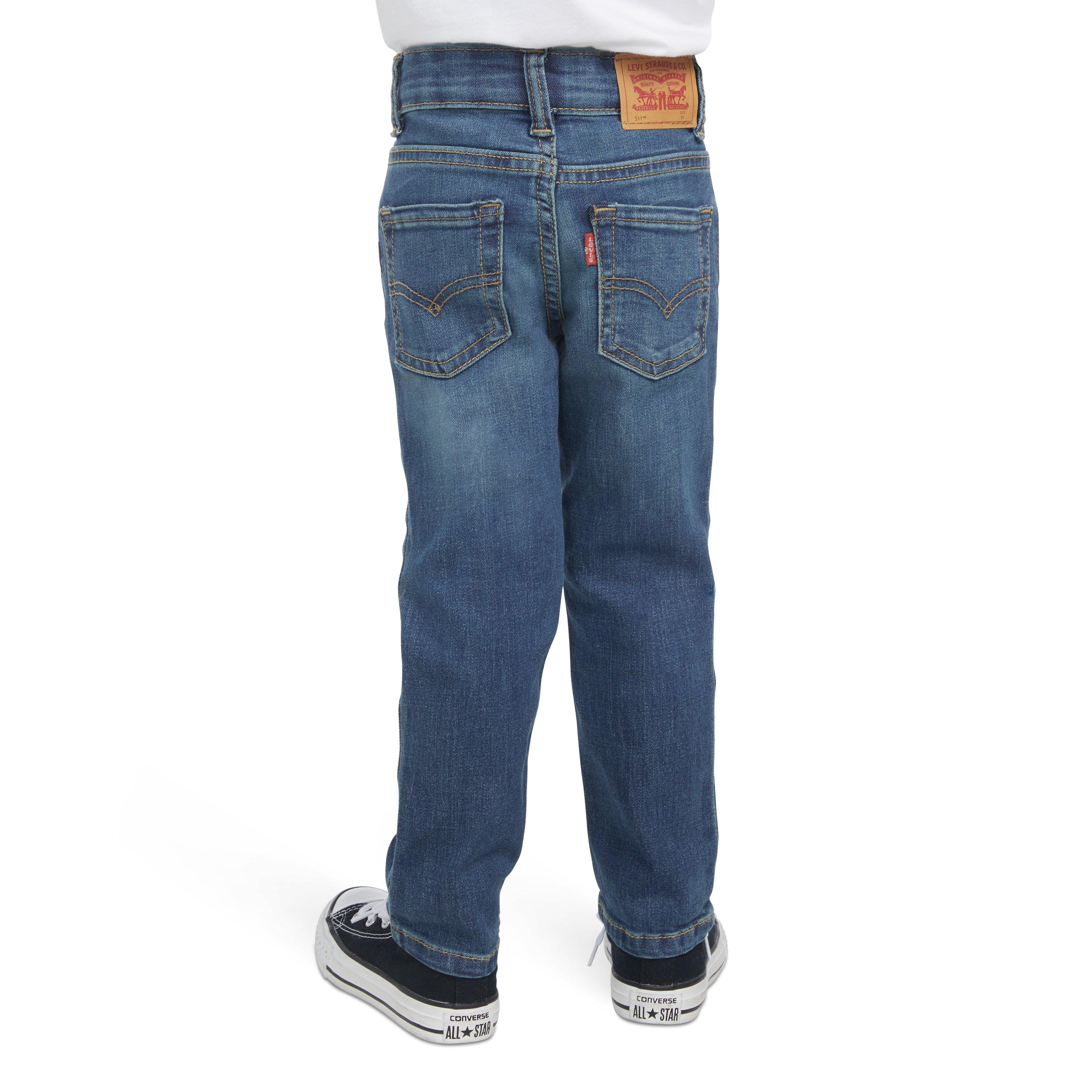 Levi's Toddler Boys' 511 Eco-Soft Performance Slim Fit Med Wash Evans Blue Denim Jeans - EVANS BLUE Thumbnail View 2