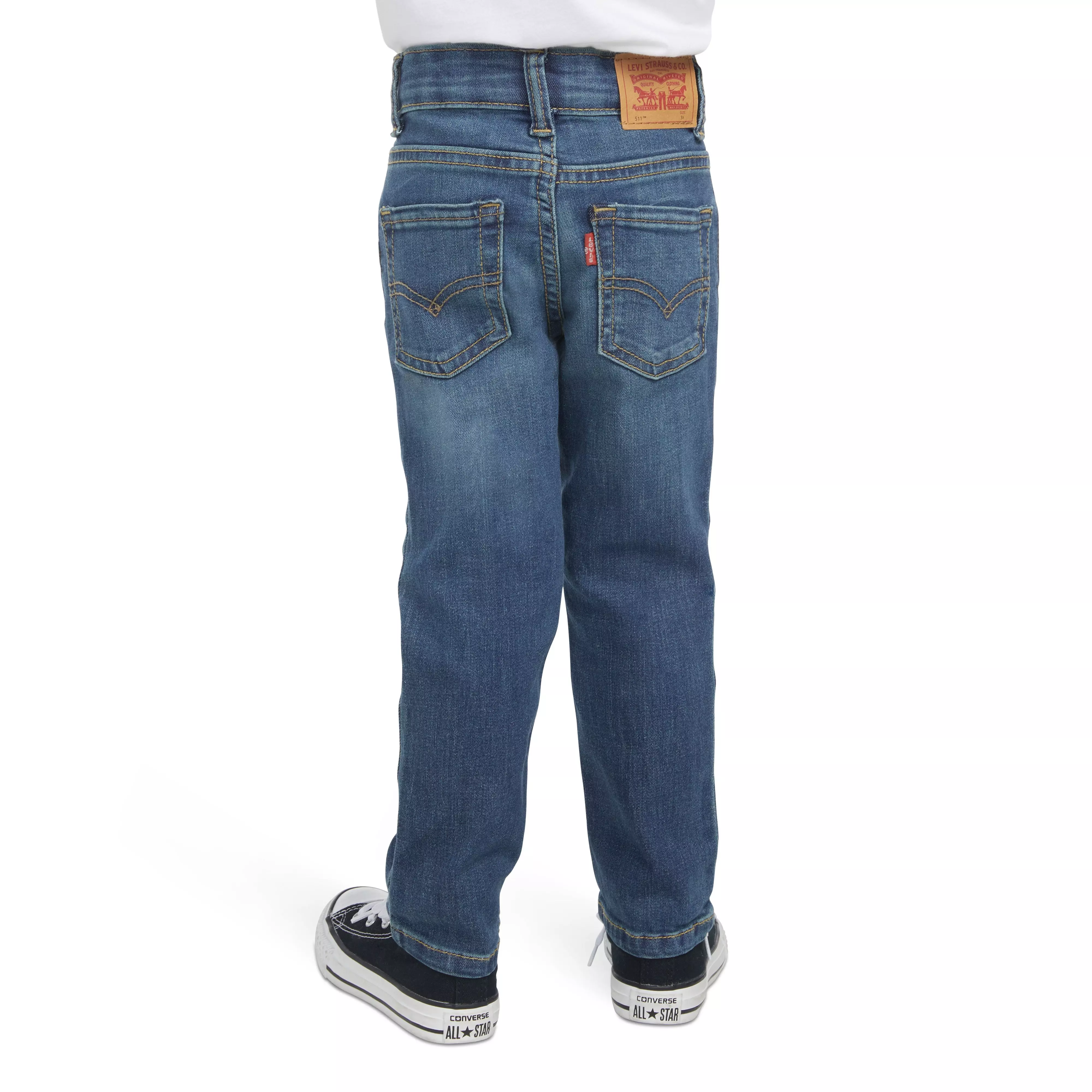 Levi's Toddler Boys' 511 Eco-Soft Performance Slim Fit Med Wash Evans Blue Denim Jeans - EVANS BLUE